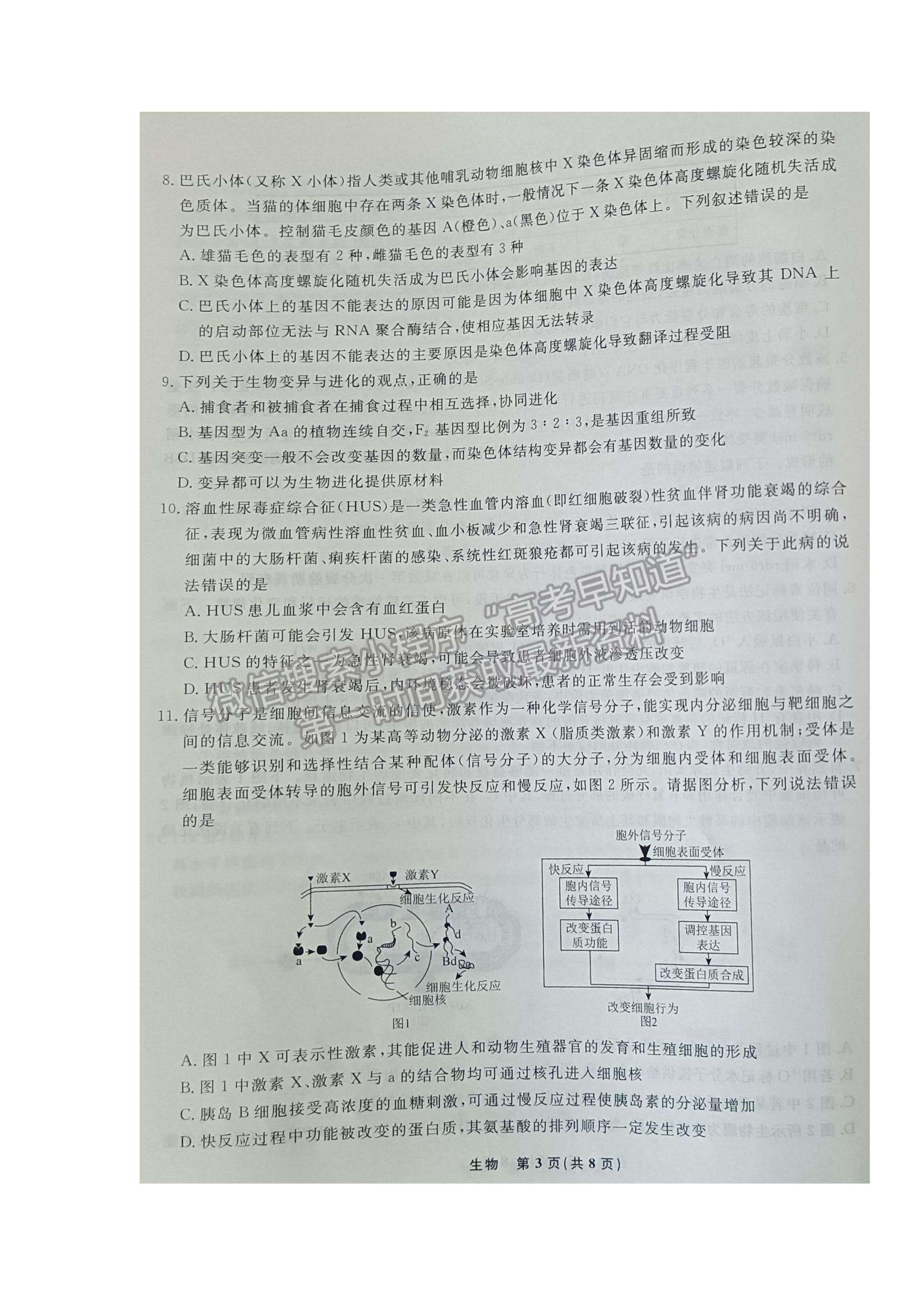 2022辽宁名校联盟高三12月联考生物试题及参考答案