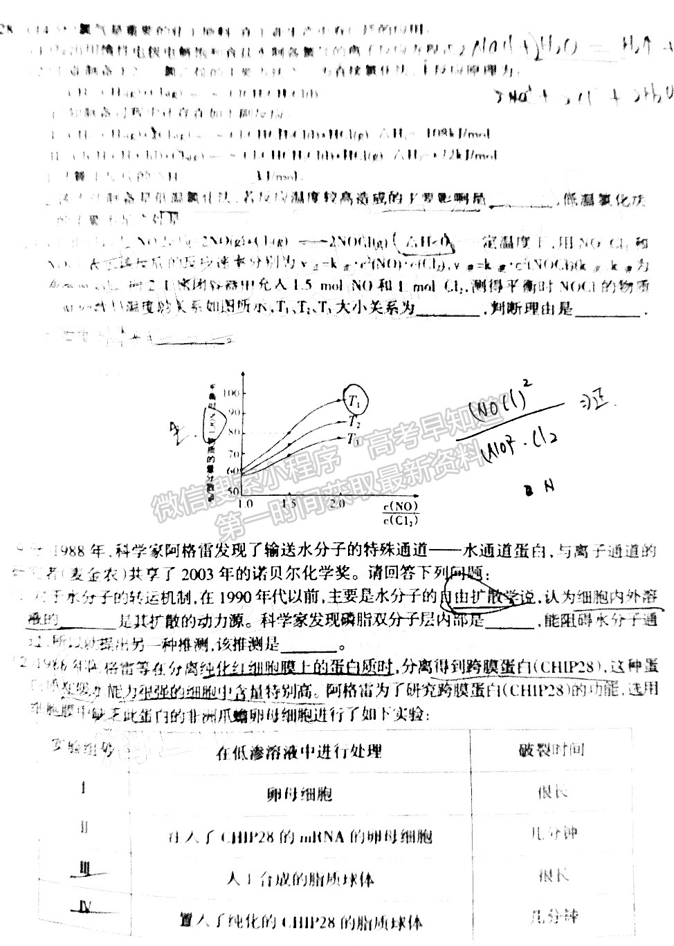 2022四川省涼山州2022屆高中畢業(yè)班第一次診斷性檢測理科綜合試題及答案