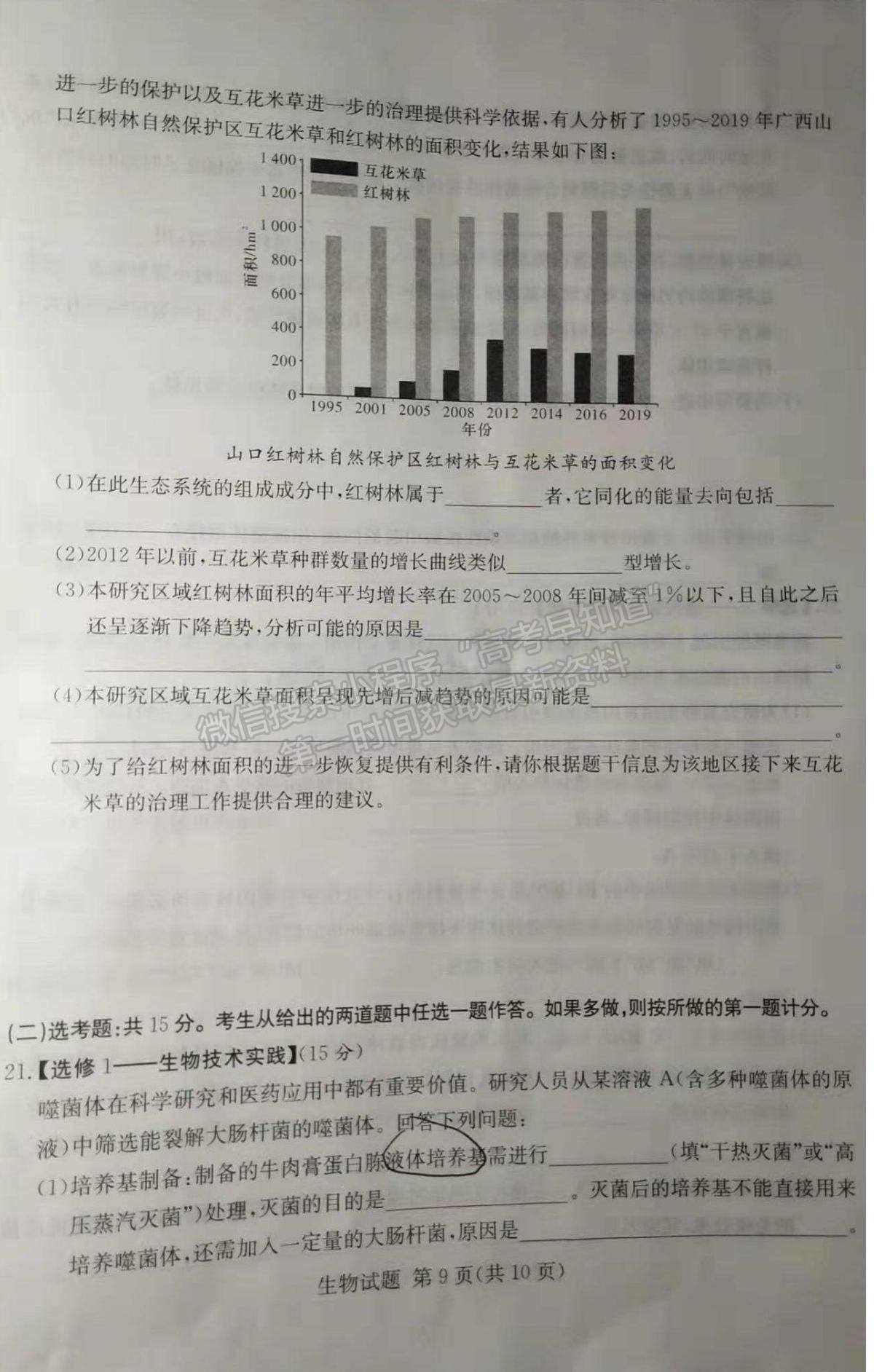 2022屆T8聯(lián)考高三第一次聯(lián)考生物試題及參考答案（湖南卷）