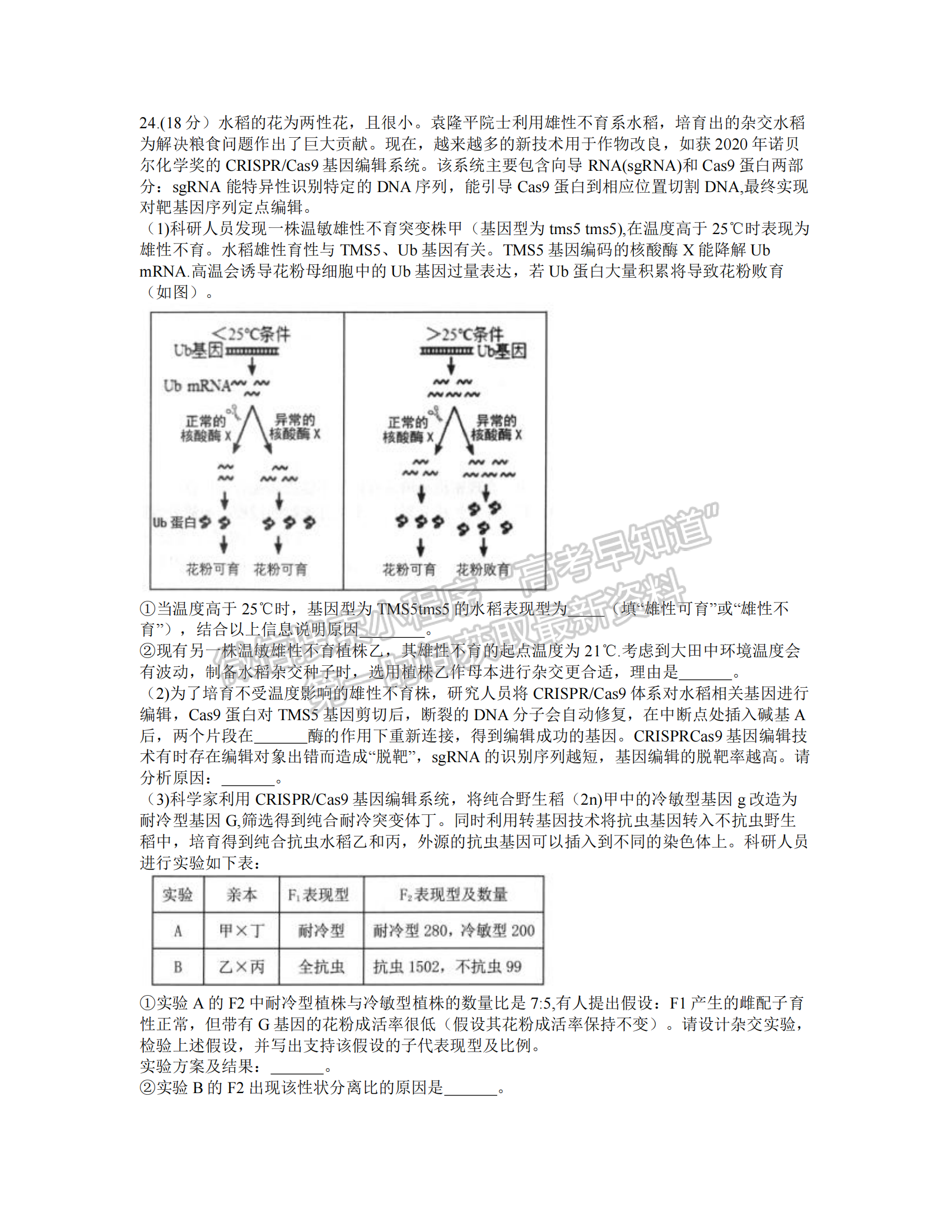 2022屆T8聯(lián)考高三第一次聯(lián)考生物（湖北卷）試題及參考答案