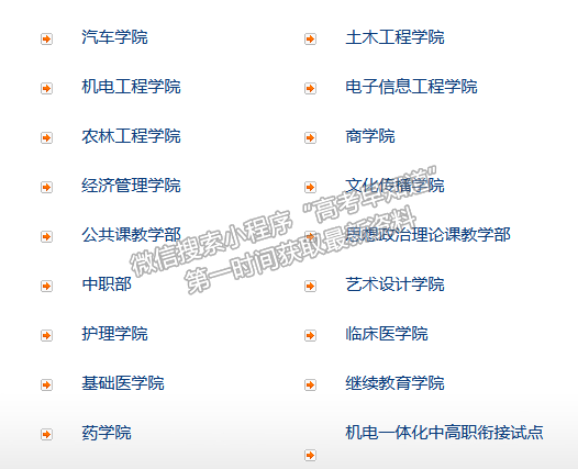 婁底職業(yè)技術學院院系設置