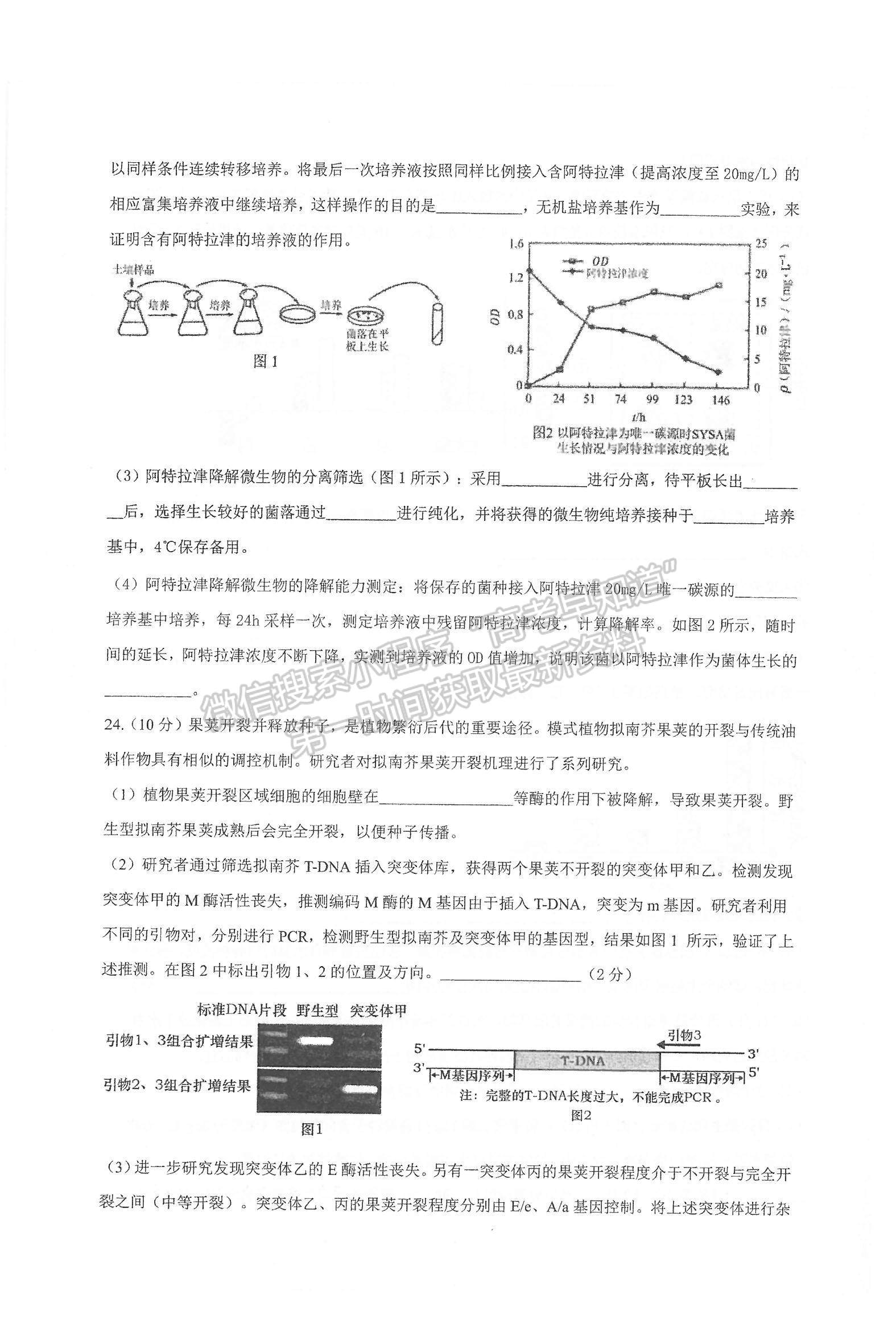 2022江蘇蘇州八校聯(lián)盟高三第二次適應(yīng)性檢測(cè)生物試題及參考答案