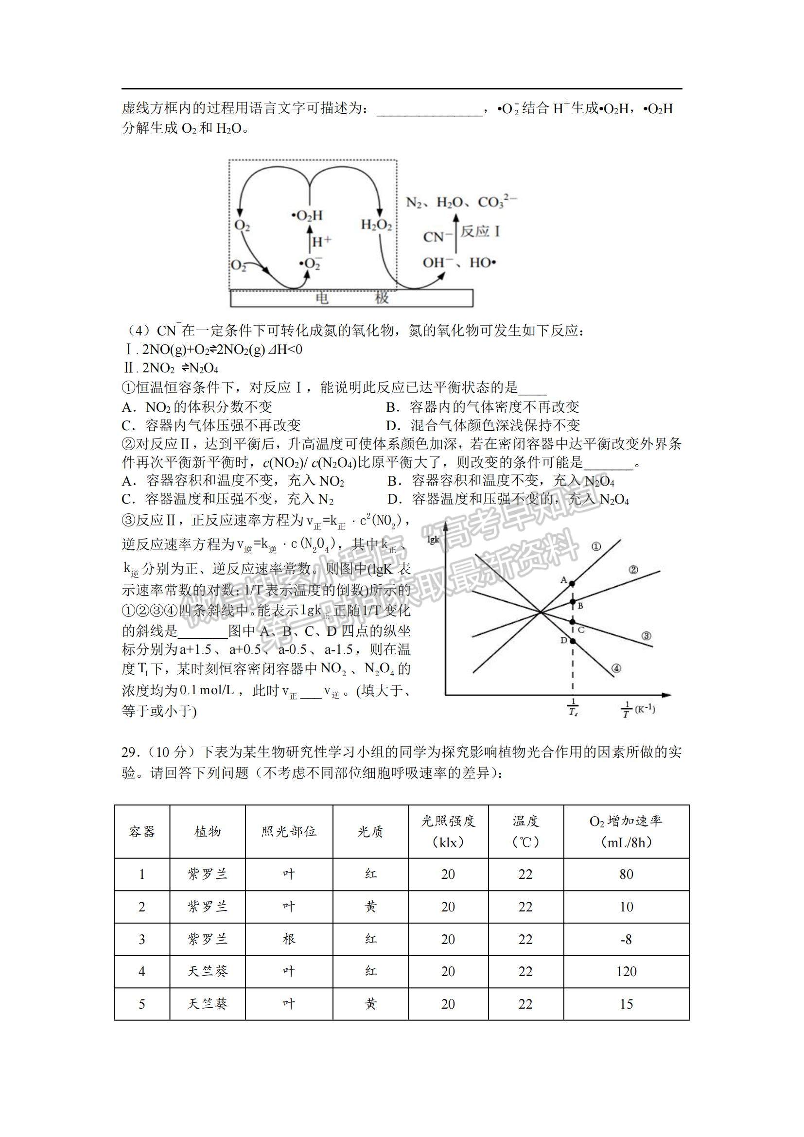 2022吉林省長(zhǎng)春十一中高三上學(xué)期第二學(xué)程考試?yán)砭C試題及參考答案