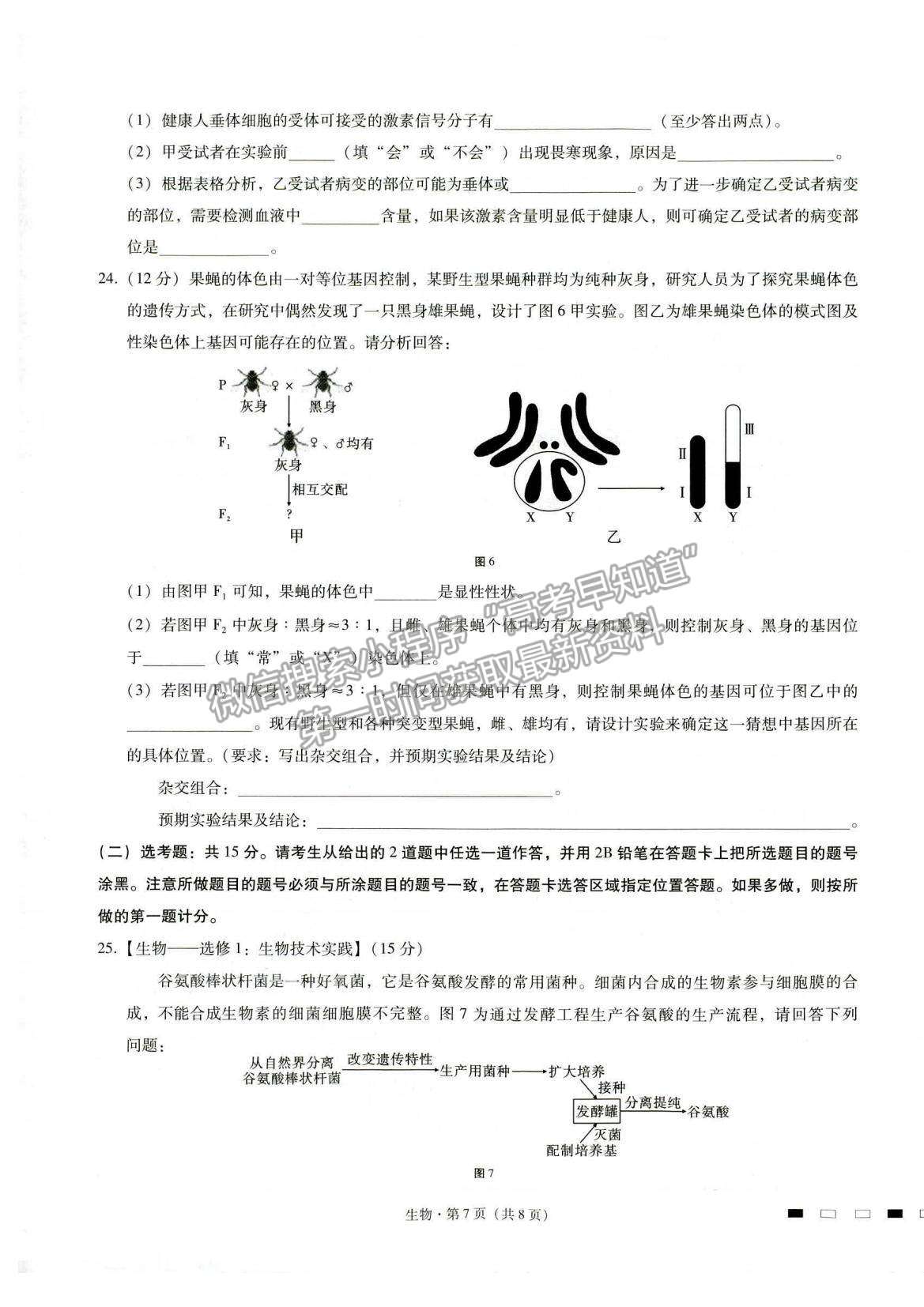 2022重慶八中高考適應(yīng)性月考卷（四）生物試題及參考答案