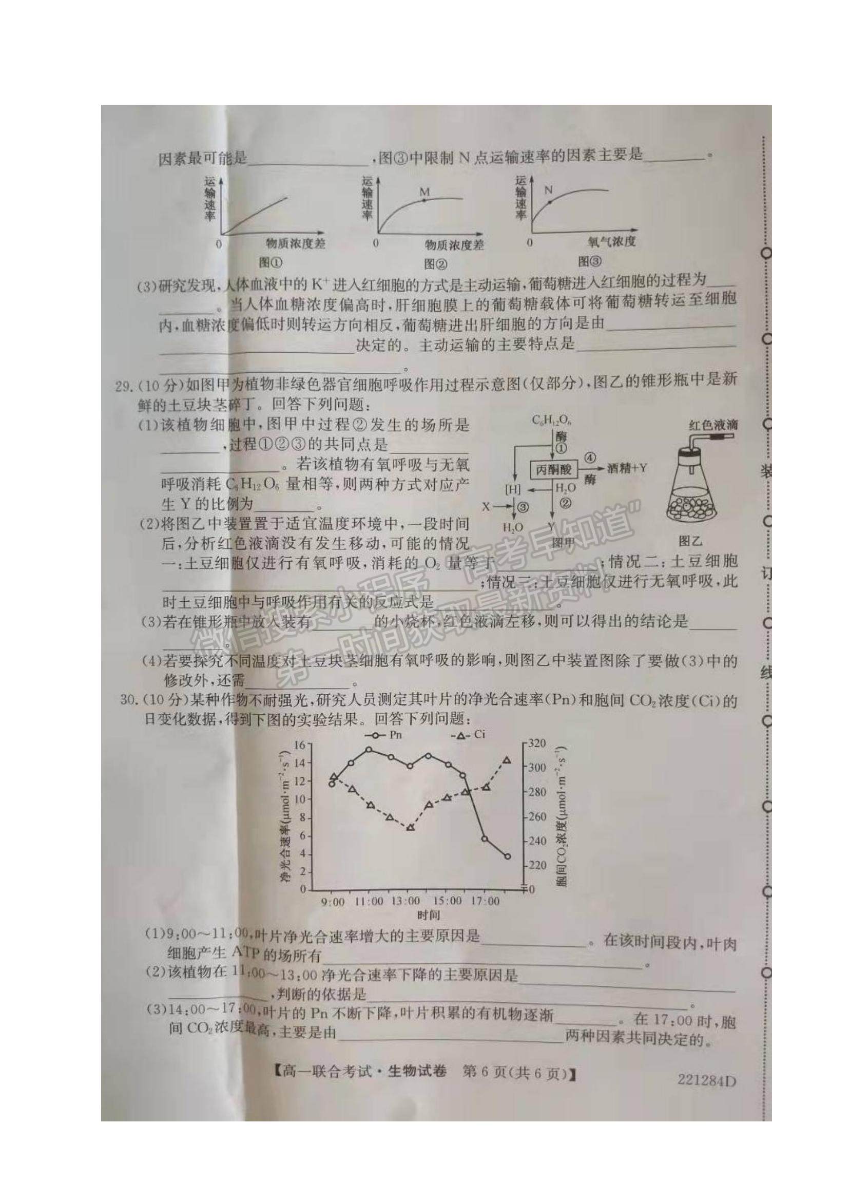 2022黑龍江省綏化市部分學(xué)校高一上學(xué)期期末聯(lián)考生物試題及參考答案