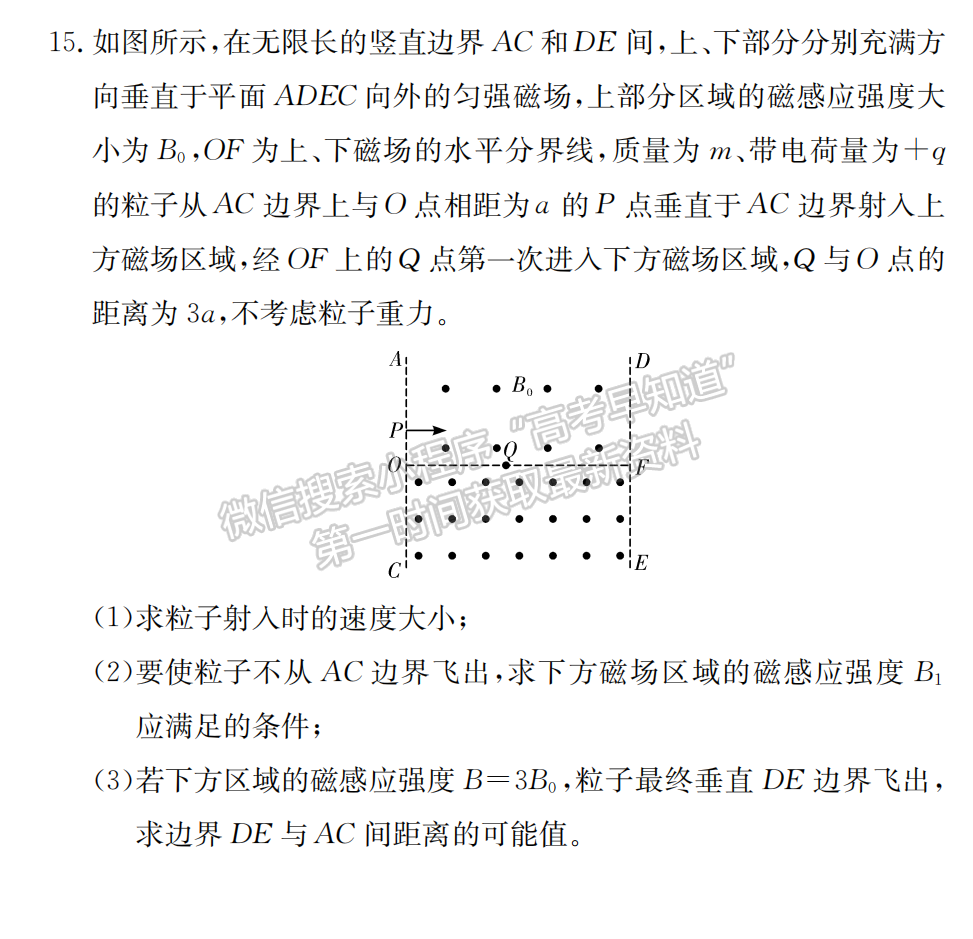 2021-2022學(xué)年長(zhǎng)郡中學(xué)高二第一學(xué)期期末考物理試題及答案