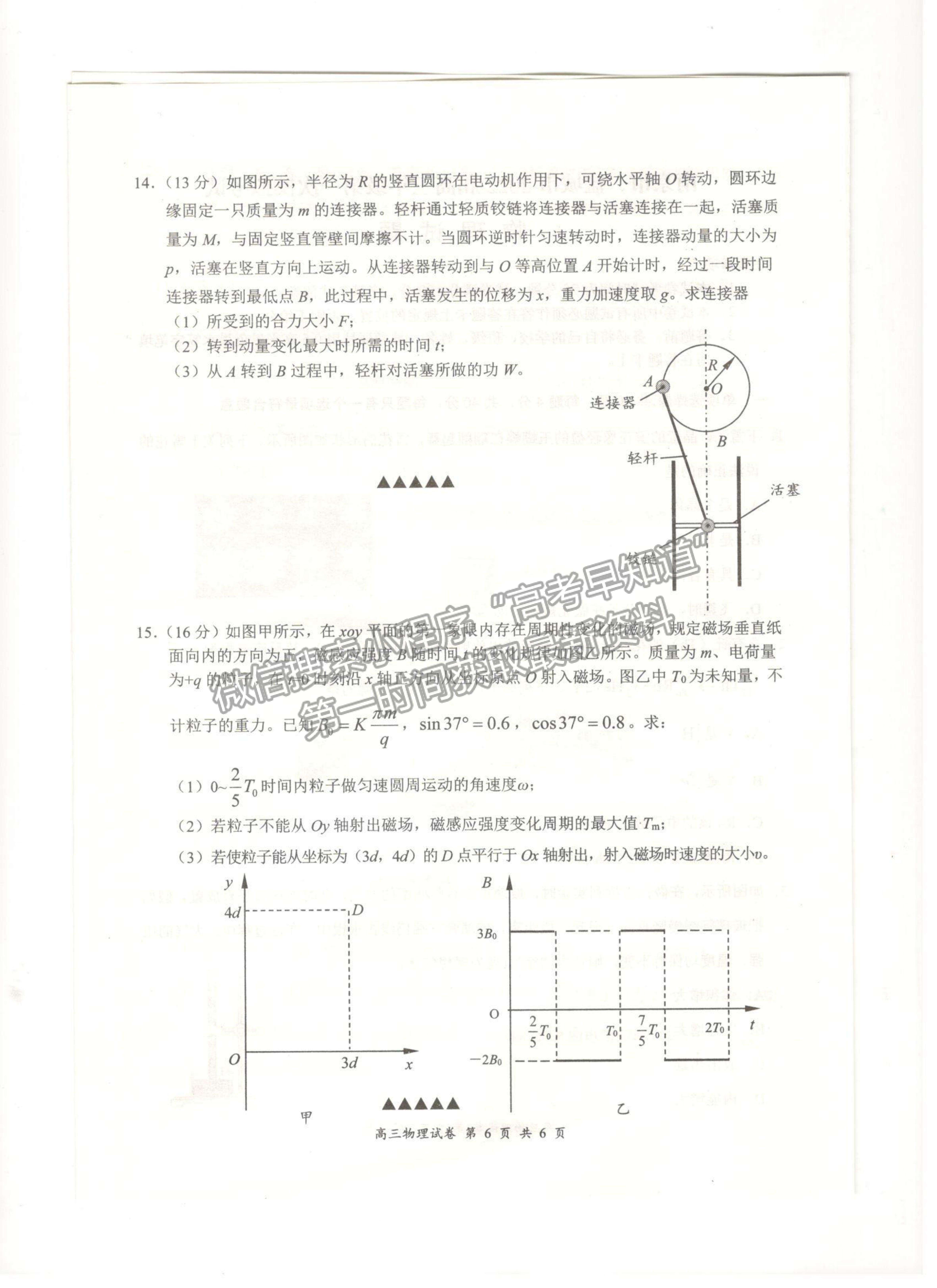 2022江蘇省鹽城、南京高三第一次模擬考試物理試題及參考答案