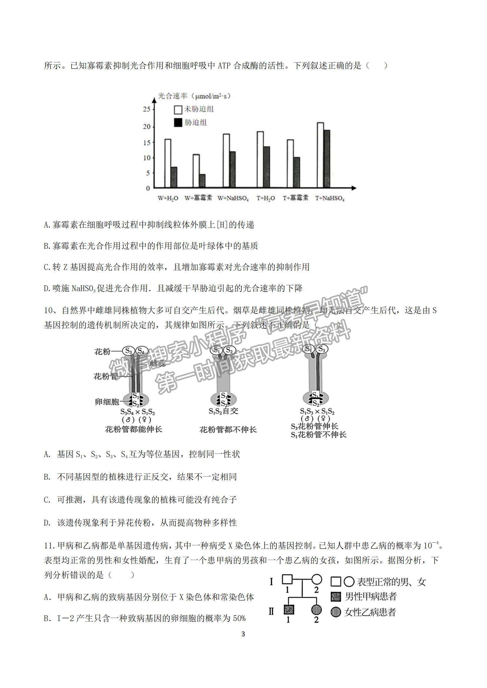 2022山東省濟(jì)南外國(guó)語(yǔ)學(xué)校高三上學(xué)期11月月考生物試題及參考答案