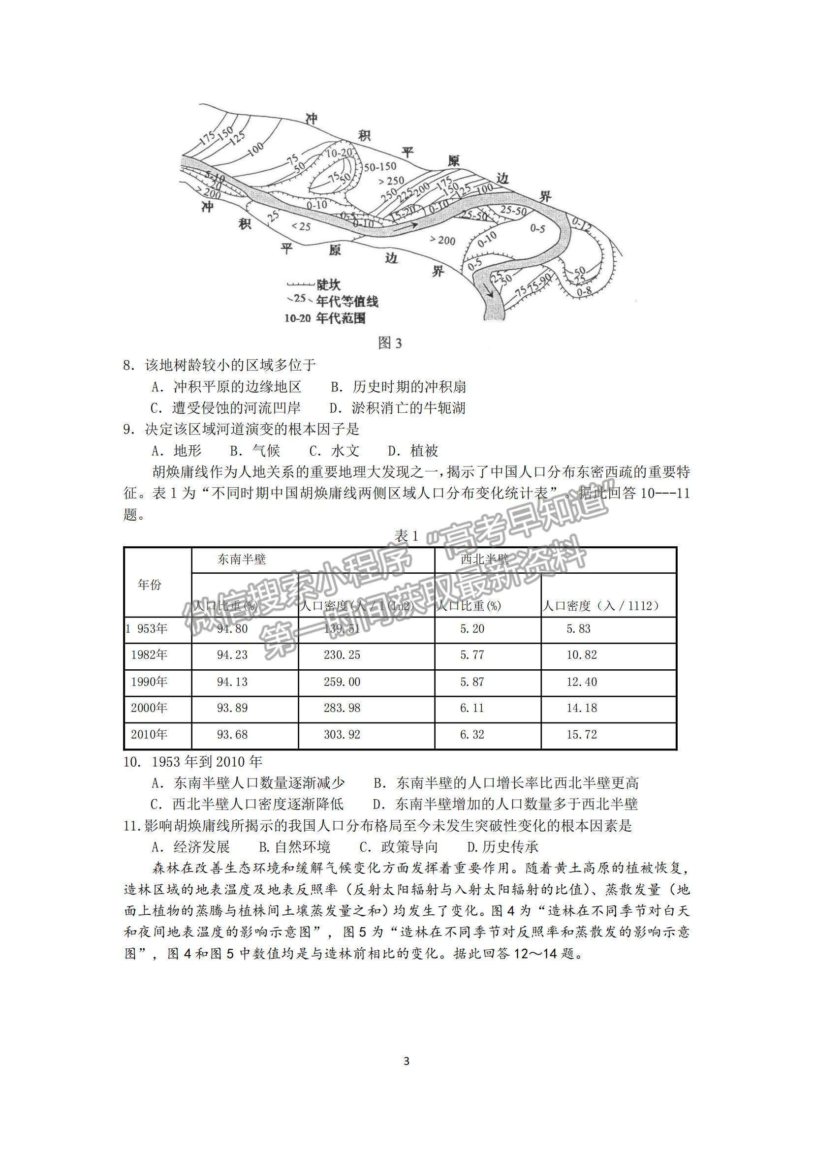 2022江蘇省徐州市高三上學(xué)期期中抽測(cè)地理試題及參考答案