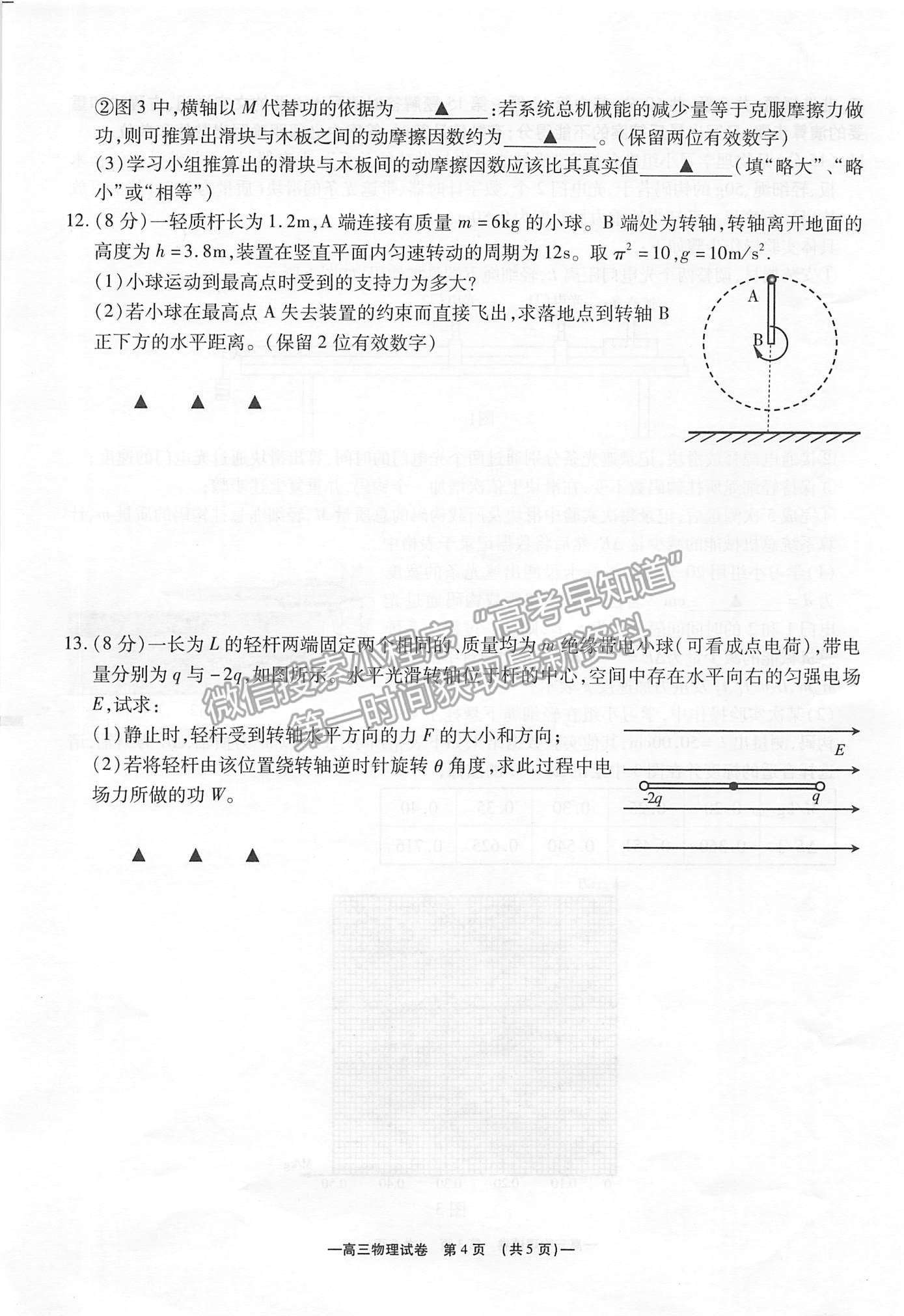 2022江蘇省無錫市高三上學(xué)期期中教學(xué)質(zhì)量調(diào)研測(cè)試物理試題及參考答案