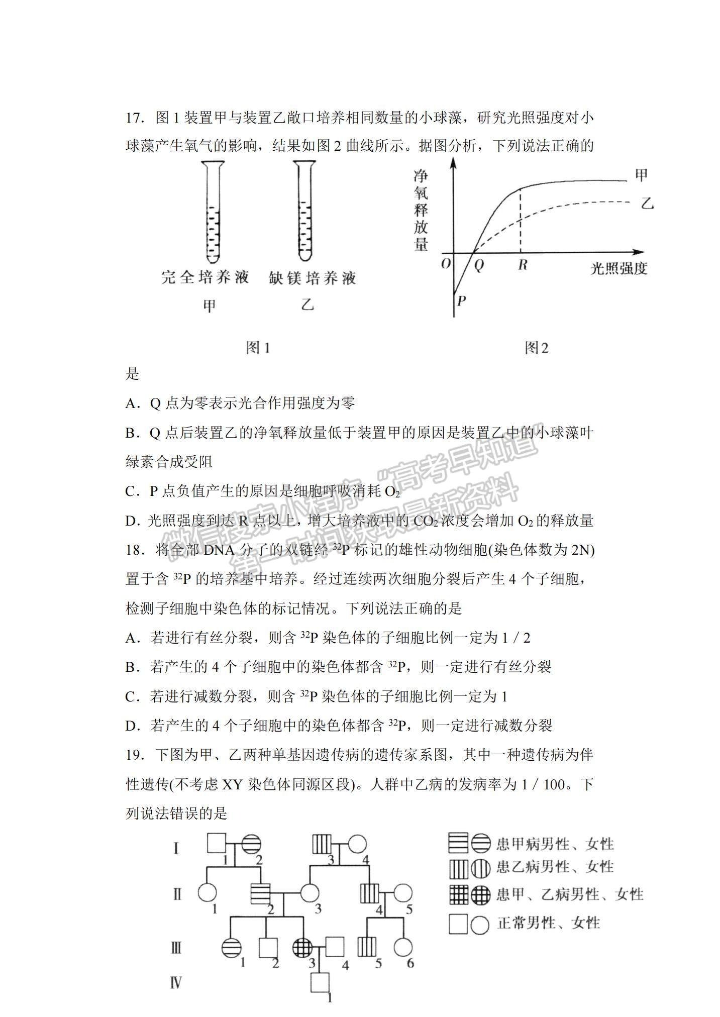 山東省泰安市2021-2022學(xué)年高三上學(xué)期期中考試生物試題及答案