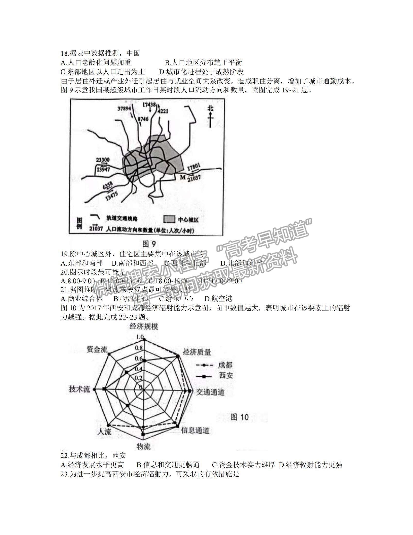 2022江蘇省揚(yáng)州市高三上學(xué)期期中考試地理試題及參考答案