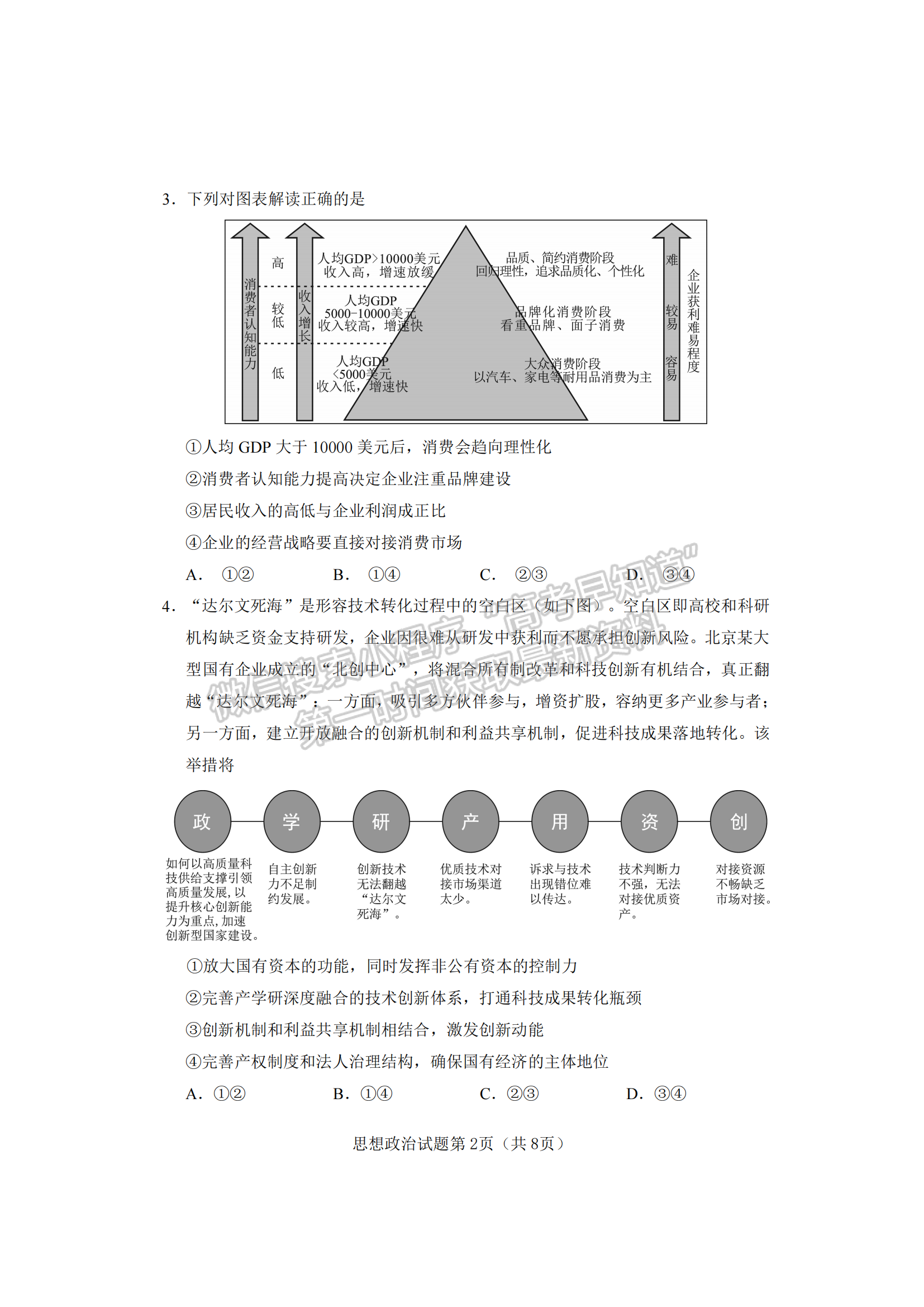 2022屆湖南懷化、長(zhǎng)沙高三新高考適應(yīng)性考試政治試題及答案