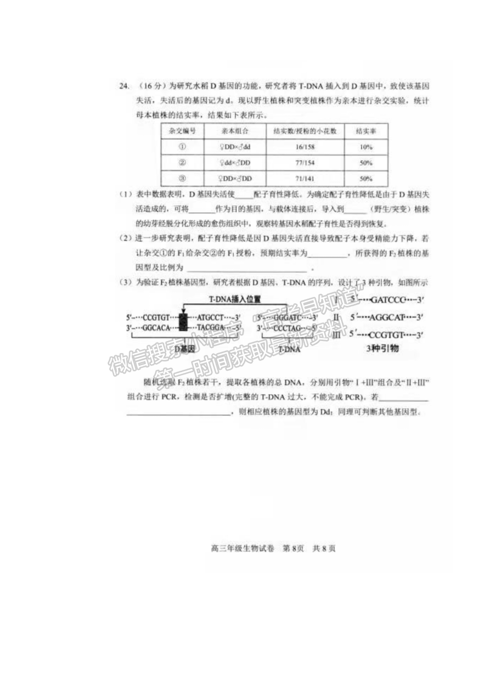 2022湖北武昌區(qū)高三年級1月質(zhì)量檢測生物試卷及答案