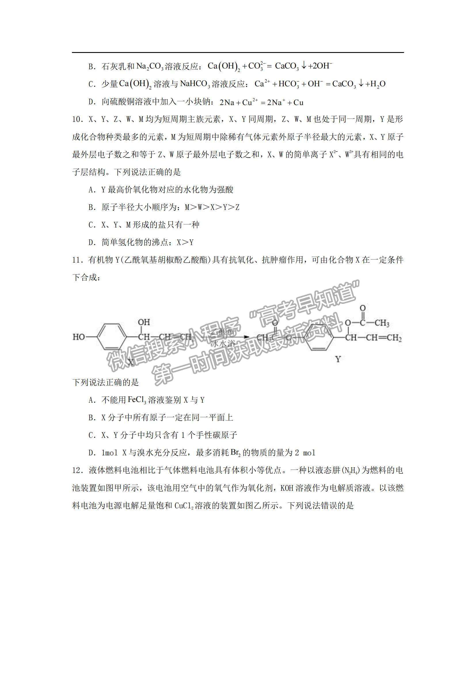 2022西藏拉薩中學高三第四次月考理綜試題及參考答案