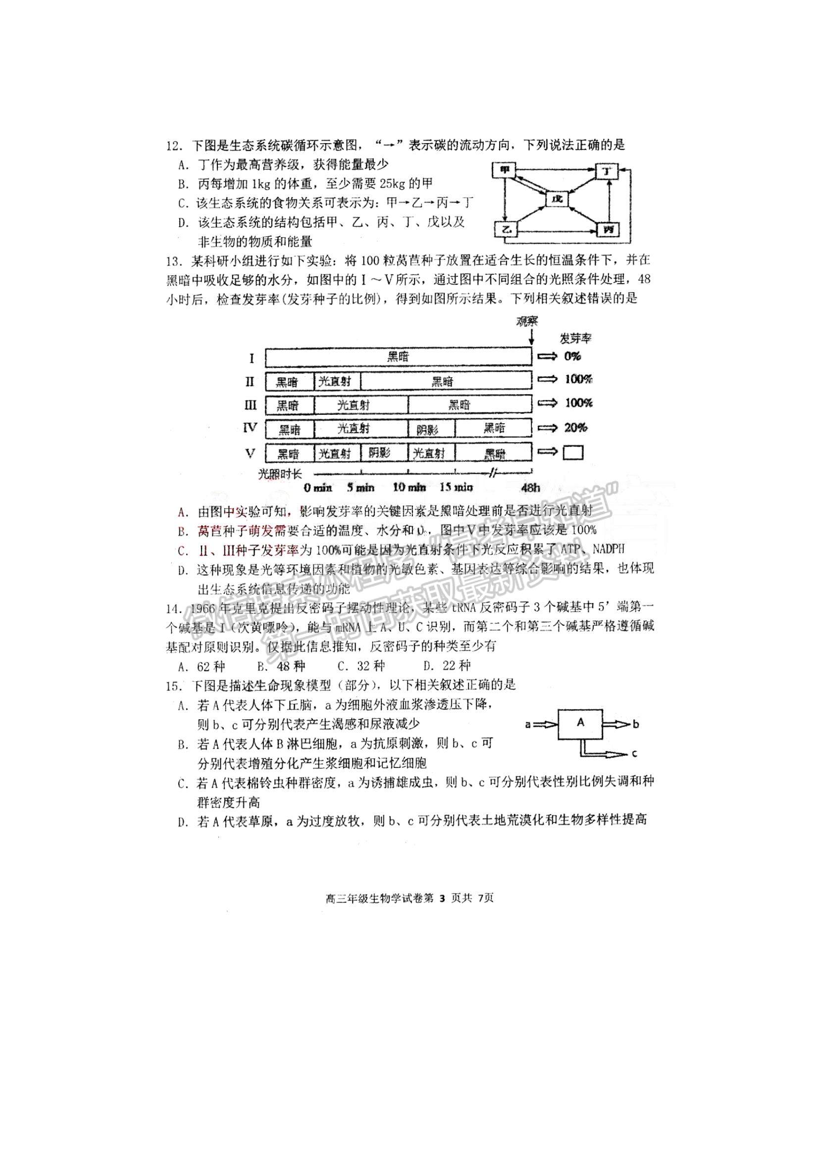 2022遼寧五校（遼寧省實(shí)驗(yàn)、東北育才、鞍山一中、大連八中、大連24中）高三上學(xué)期期末考試生物試題及參考答案