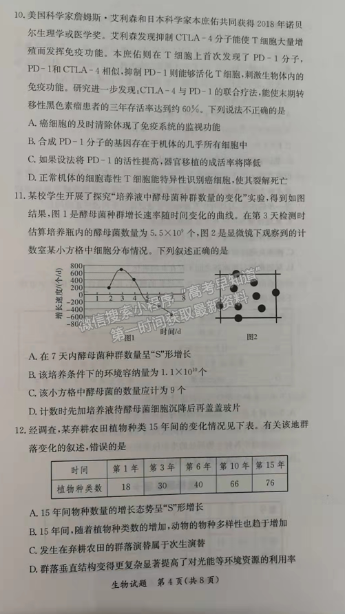 2021-2022學年湖南省名校聯(lián)考聯(lián)合體高二元月期末考生物試題及答案