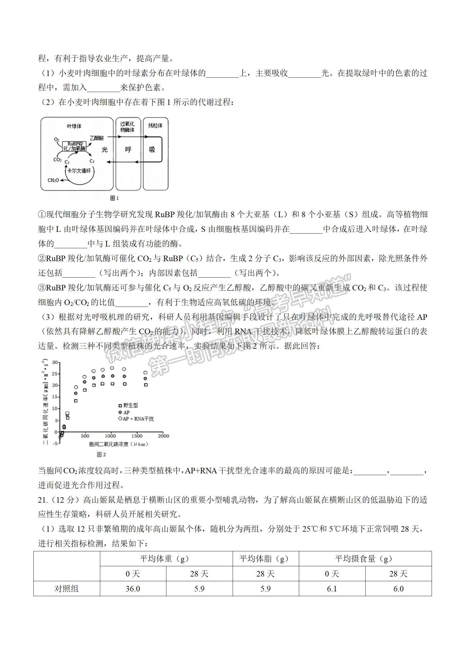 2022屆江蘇省淮陰中學(xué)、姜堰中學(xué)、蘇州中學(xué)、海門(mén)中學(xué)高三下學(xué)期期初考生物試題及答案