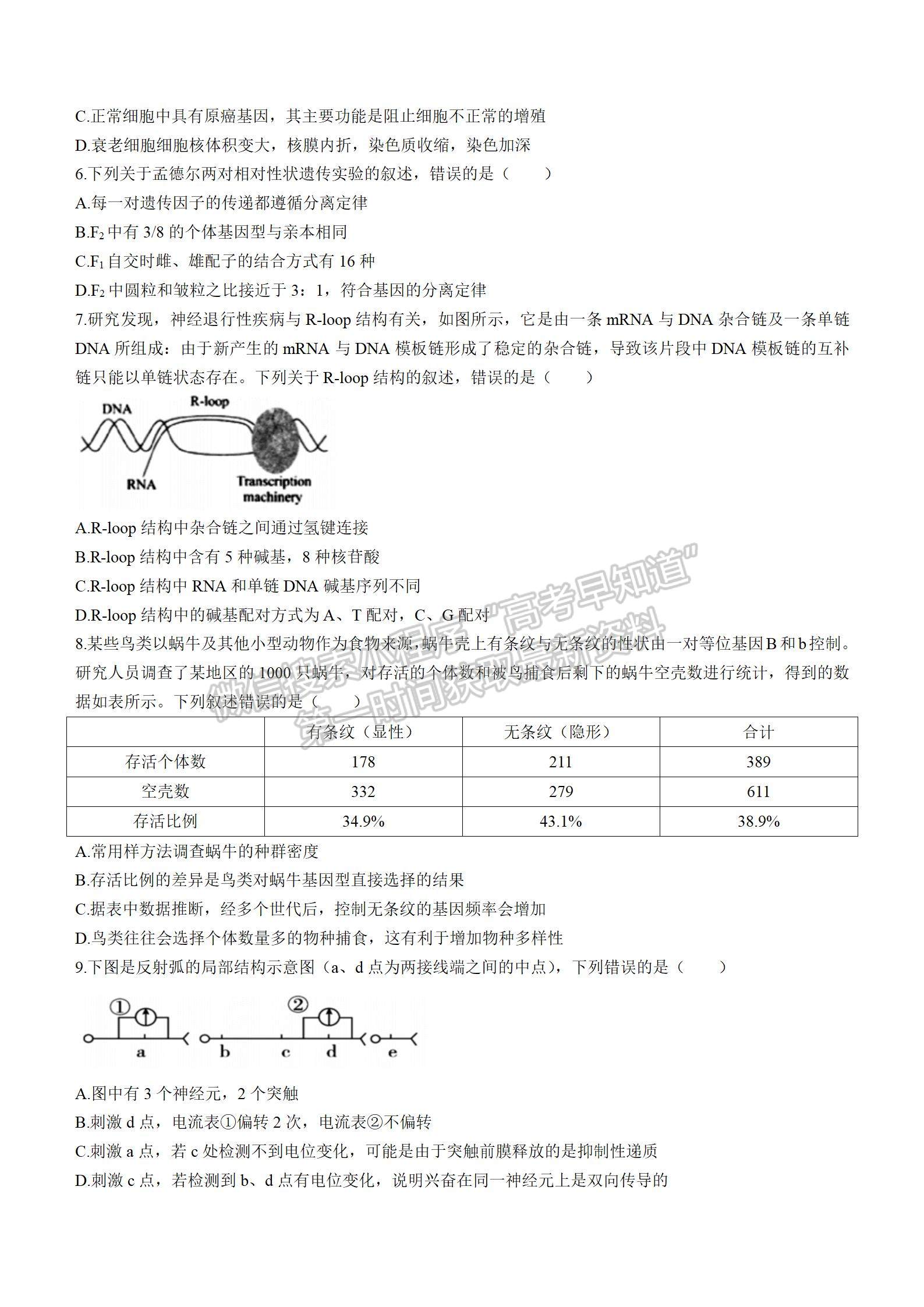 2022屆江蘇省淮陰中學(xué)、姜堰中學(xué)、蘇州中學(xué)、海門中學(xué)高三下學(xué)期期初考生物試題及答案