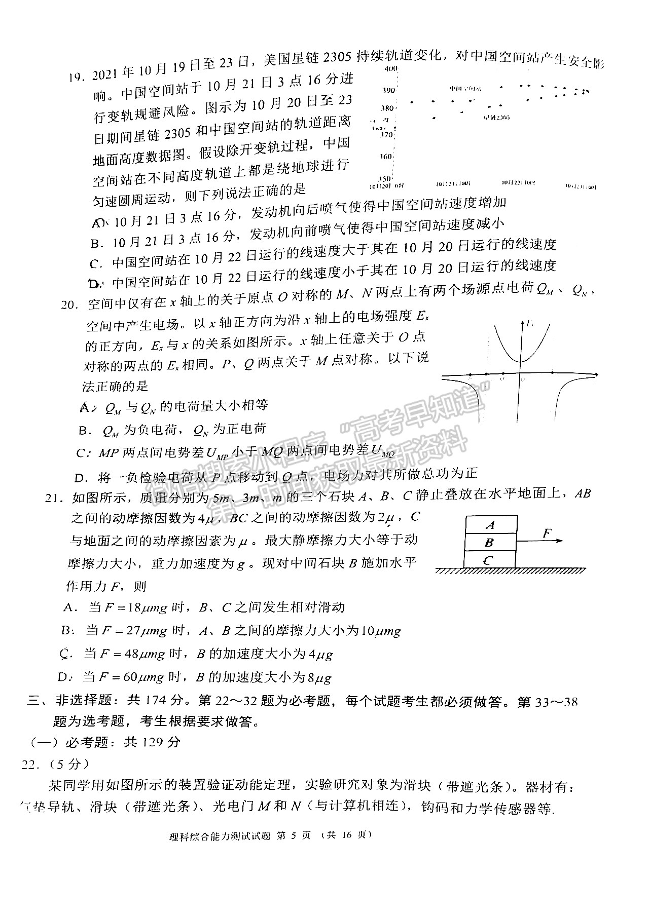 2022四川省大數(shù)據(jù)精準(zhǔn)教學(xué)聯(lián)盟2019級高三第一次統(tǒng)一監(jiān)測理科綜合試題及答案