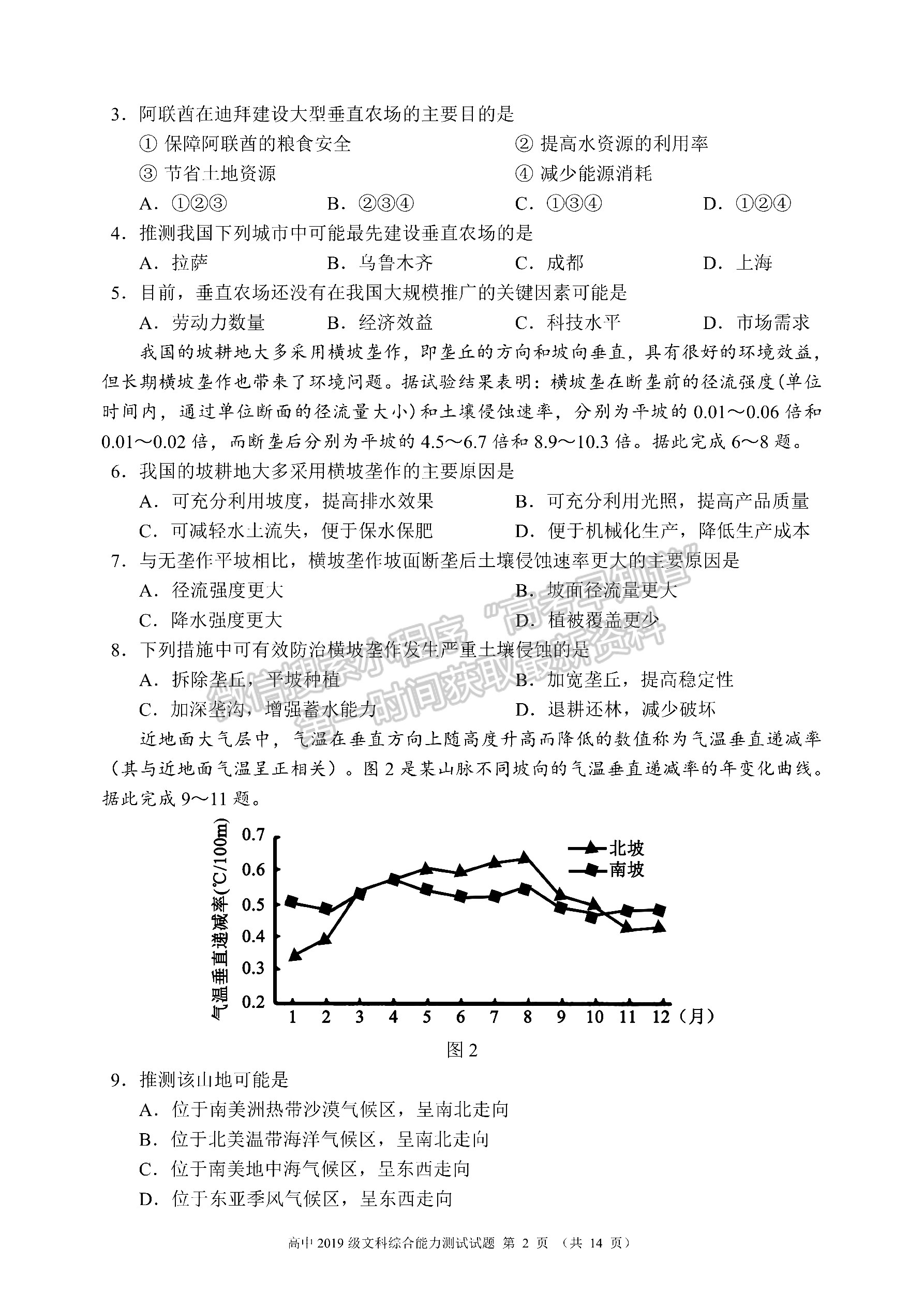 2022蓉城名校聯(lián)盟2019級高三第二次聯(lián)考文科綜合試題及答案