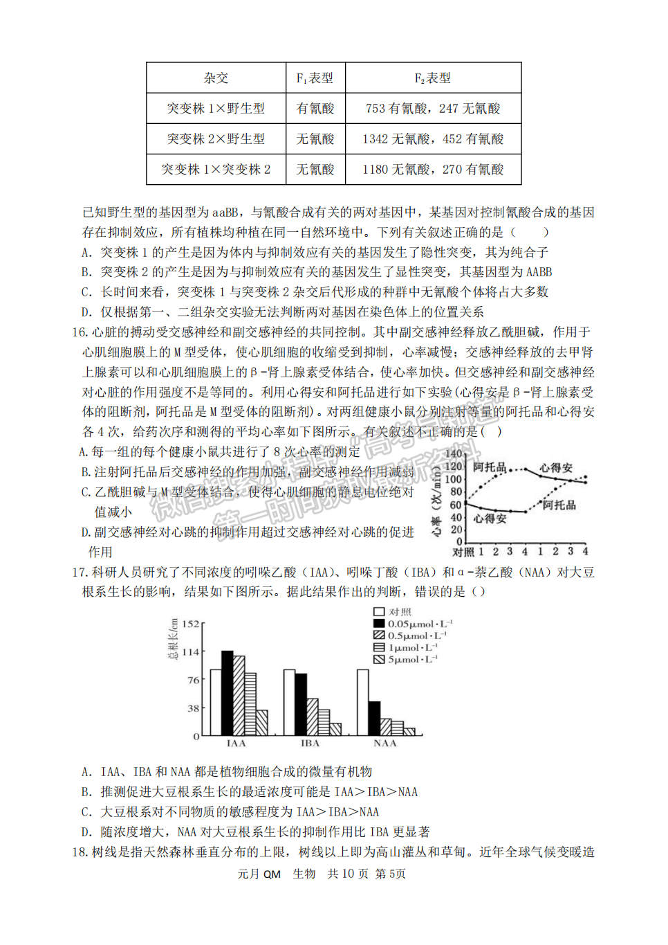 邯鄲一中2022屆高三元月調(diào)研生物試卷答案