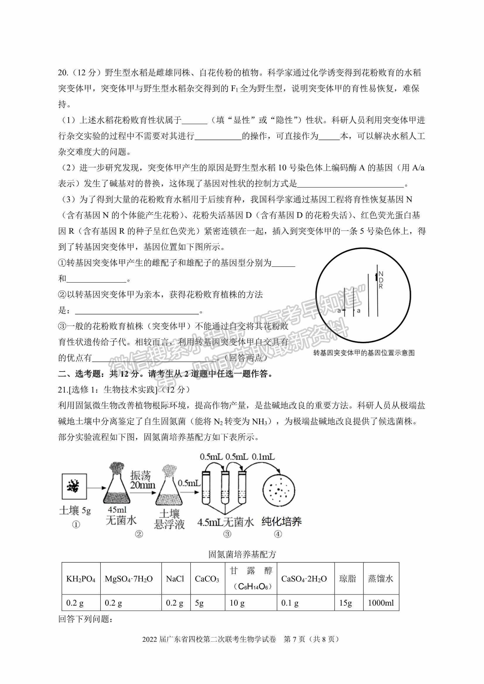 廣東?。房h東山中學(xué)+廣州五中+珠海二中+佛山三中）四校2021-2022學(xué)年高三第二次聯(lián)考生物試題及參考答案