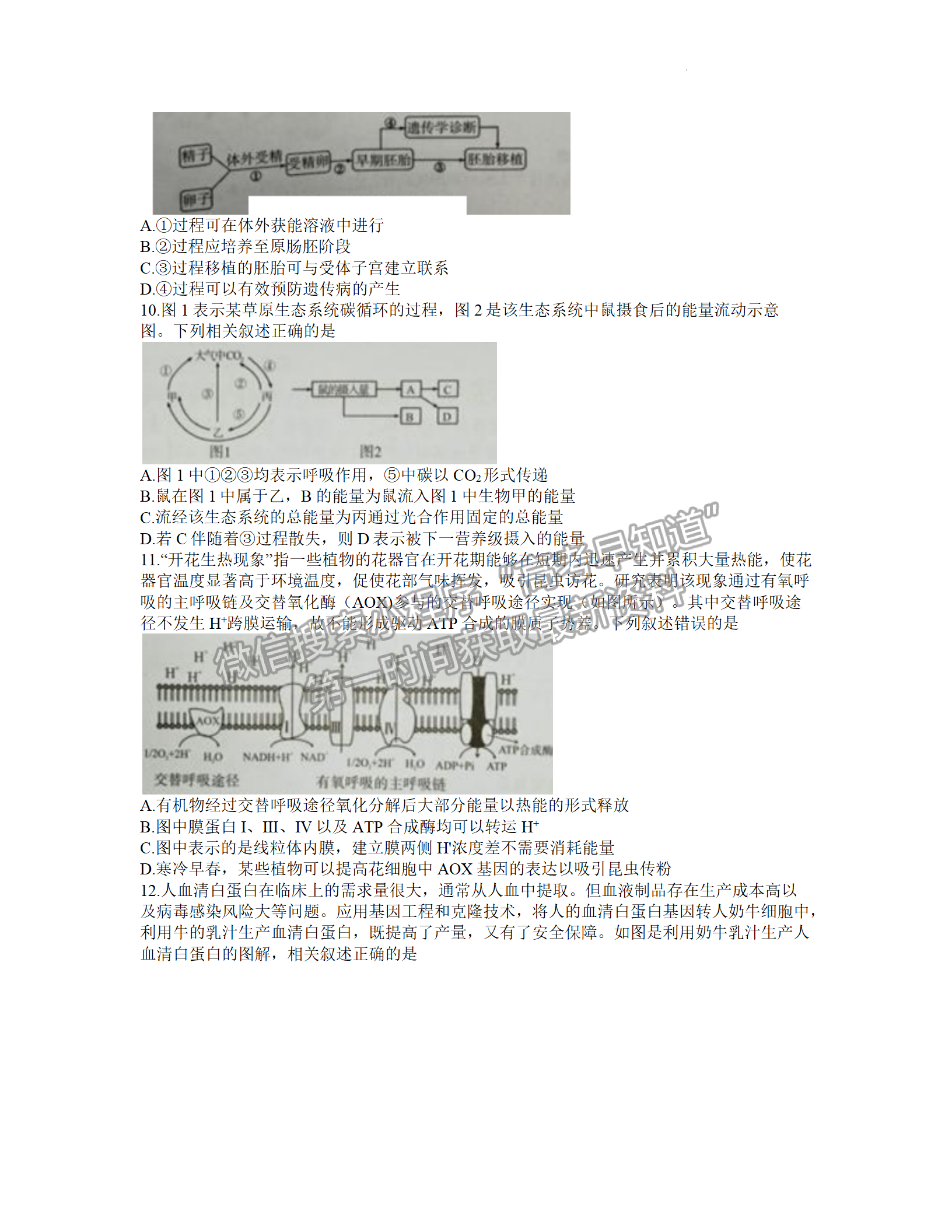 2022年3月廈門高三市質檢生物試卷答案