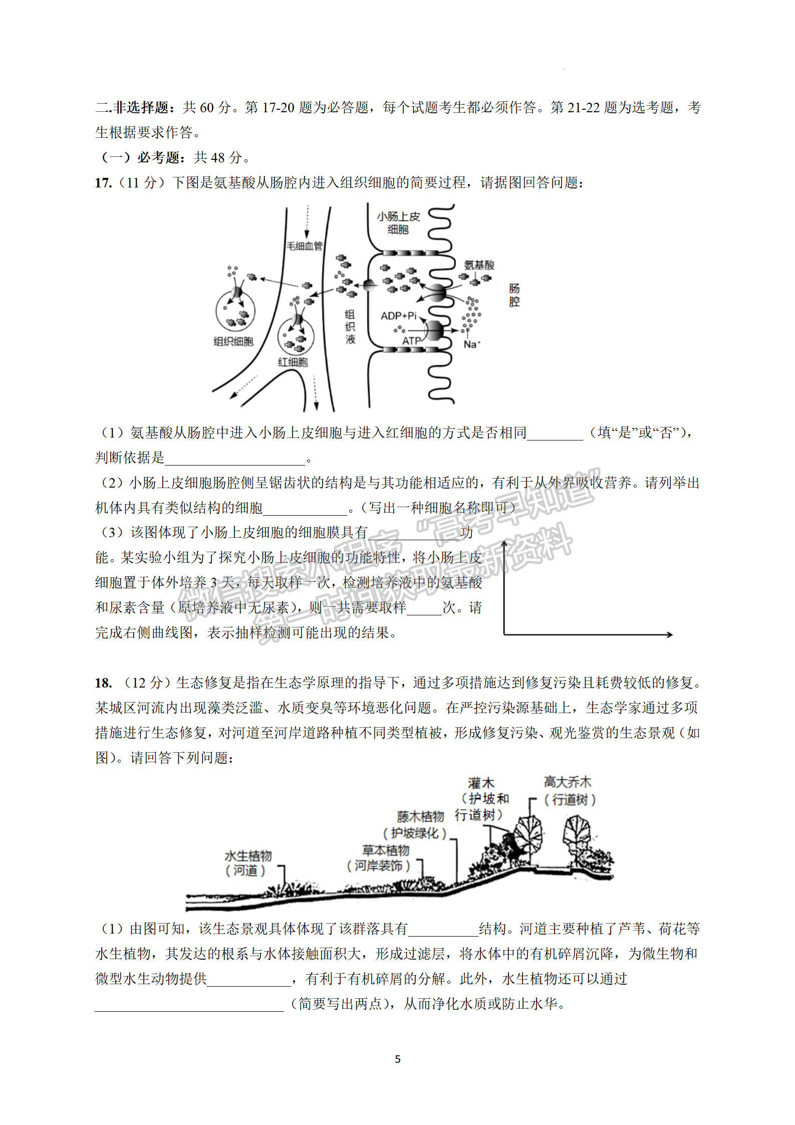 2022廣東六校高三下學期第四次聯(lián)考生物試卷及答案