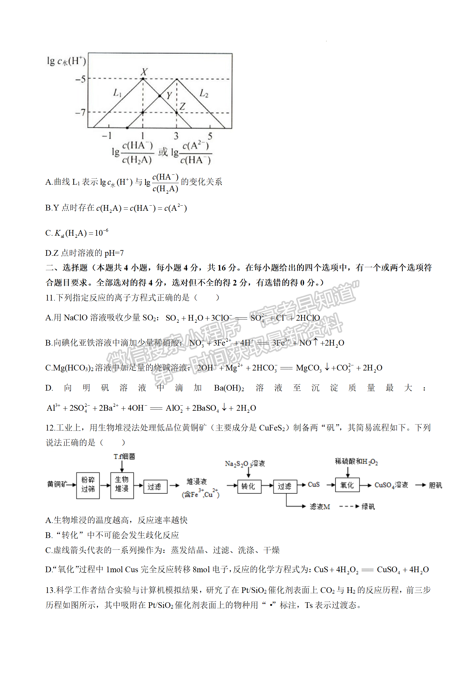 2022湖南長郡中學高三下學期月考（六）化學試題及答案