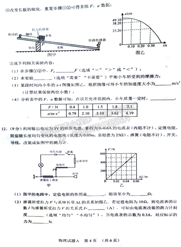 2022廣州一模物理試題及參考答案