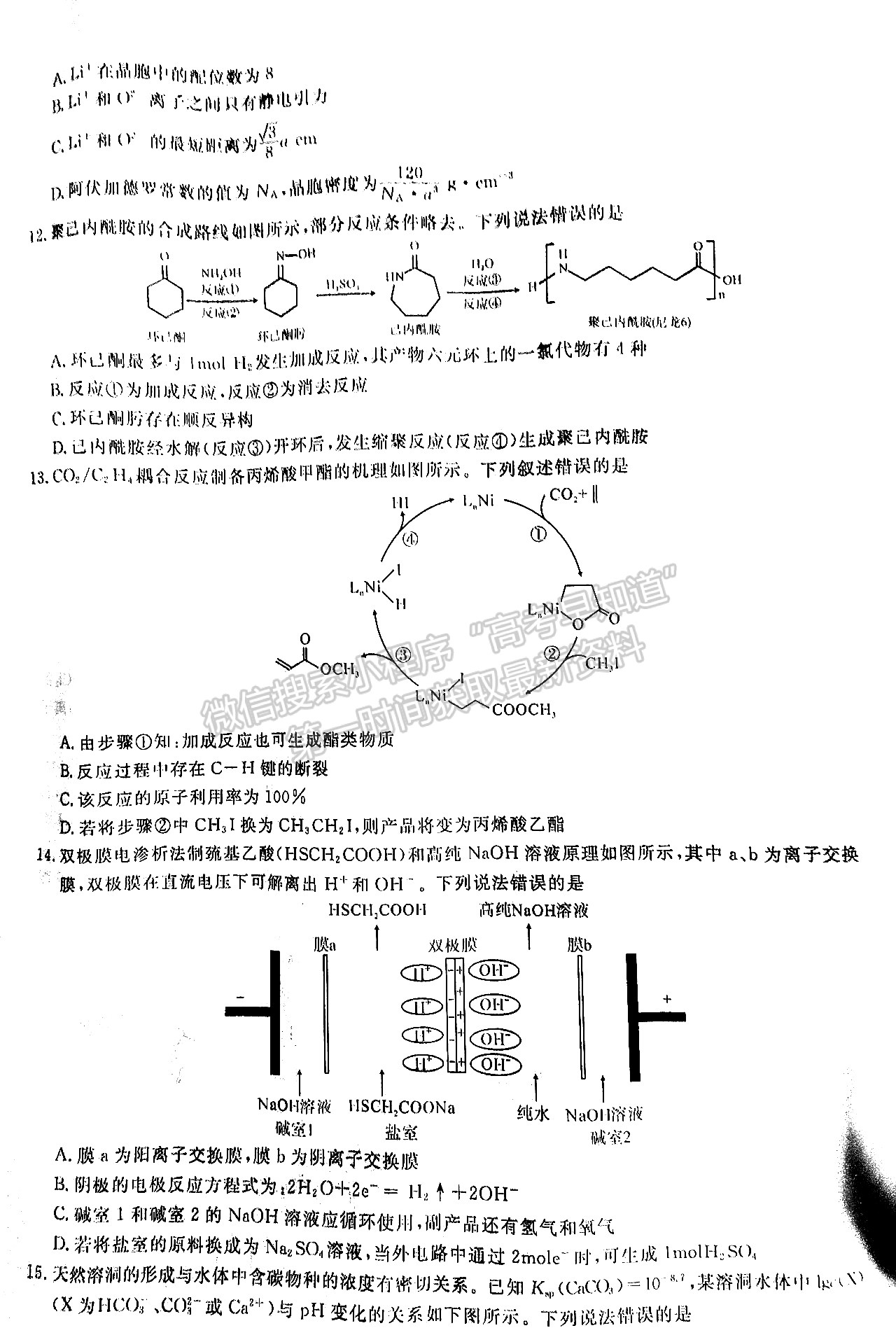 2022T8第二次聯(lián)考化學(xué)（湖北卷）試卷及答案