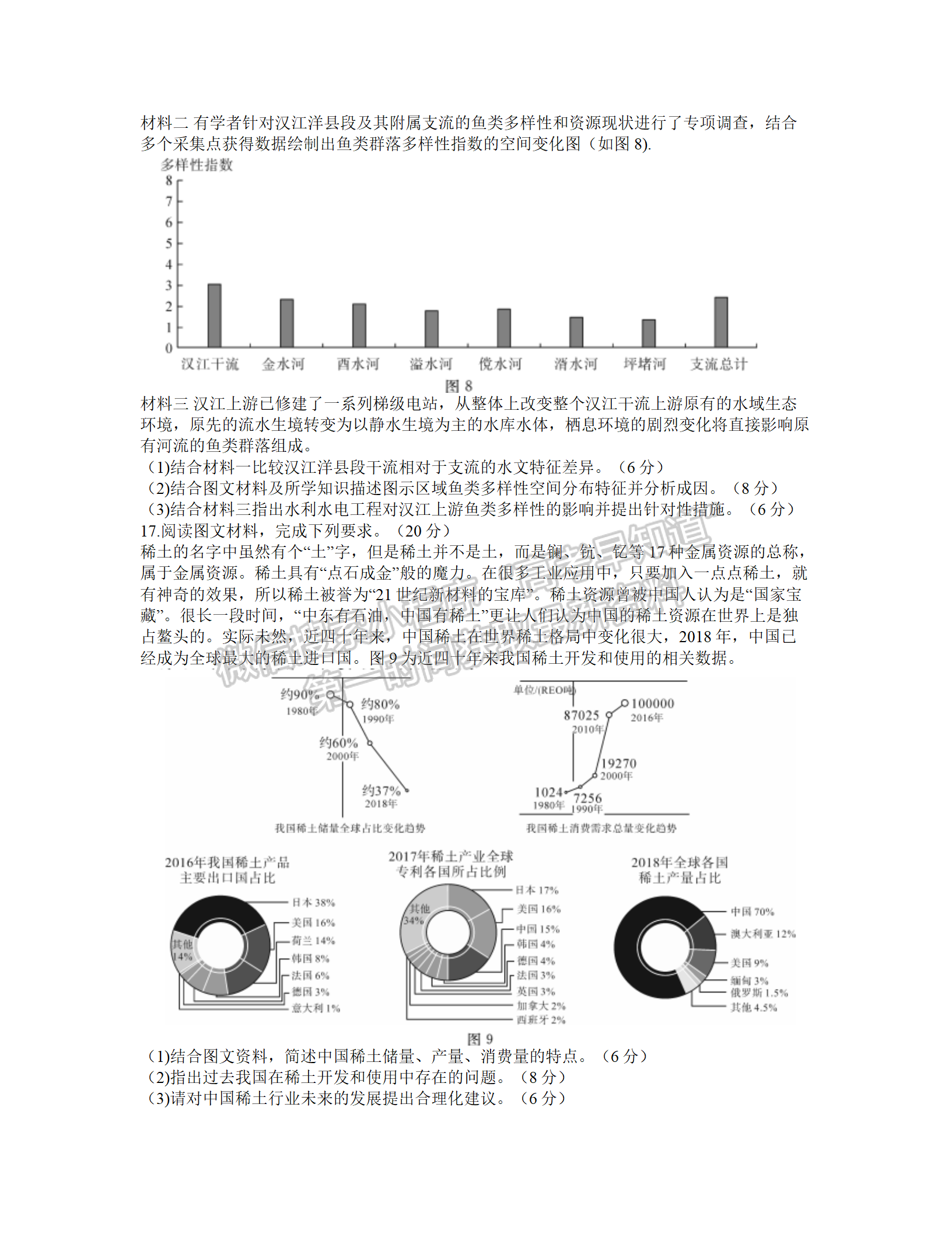 2022屆八省T8聯(lián)考高三第二次聯(lián)考（廣東）地理試題及參考答案