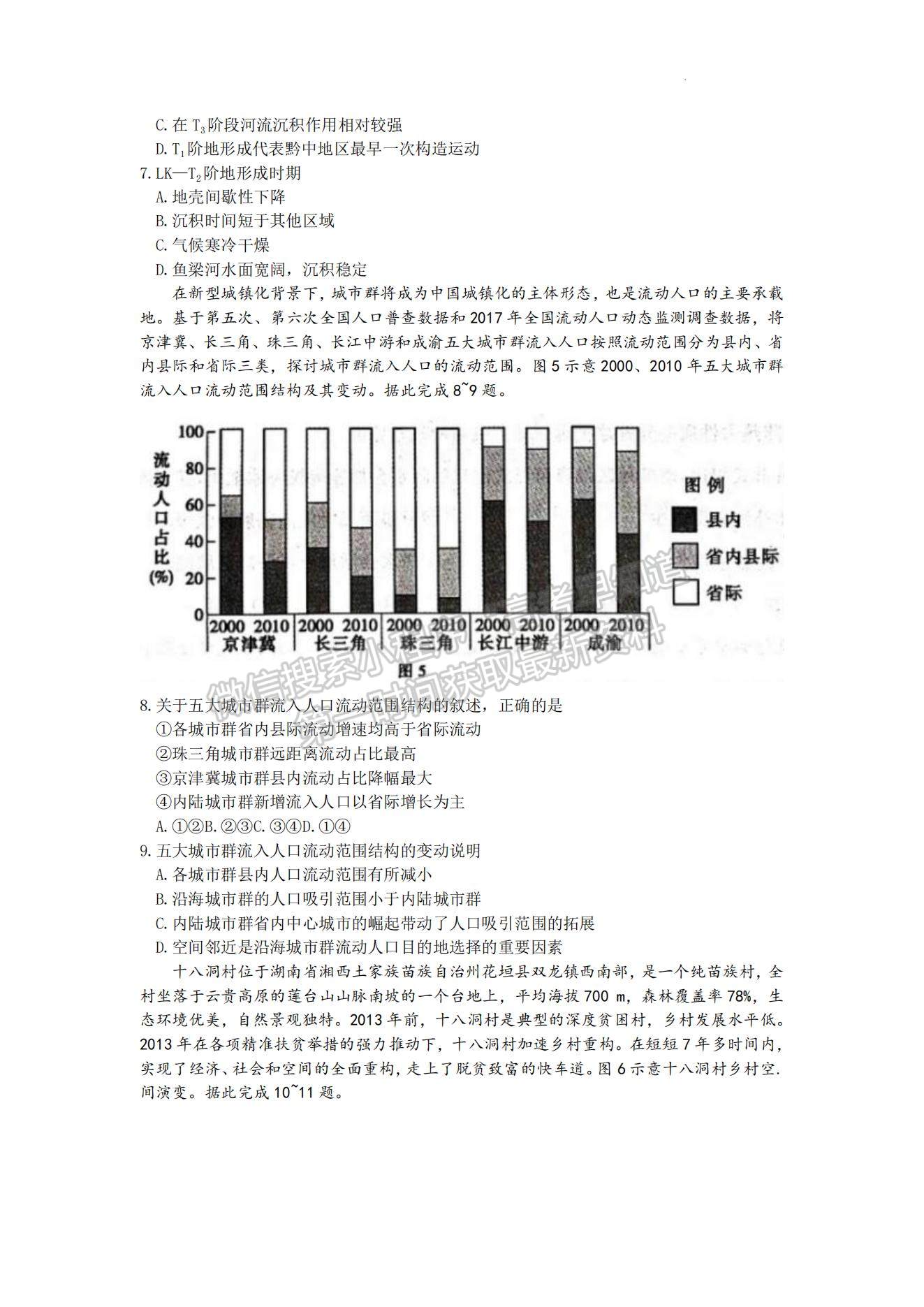 2022屆山東省聊城市高三一模地理試題及參考答案