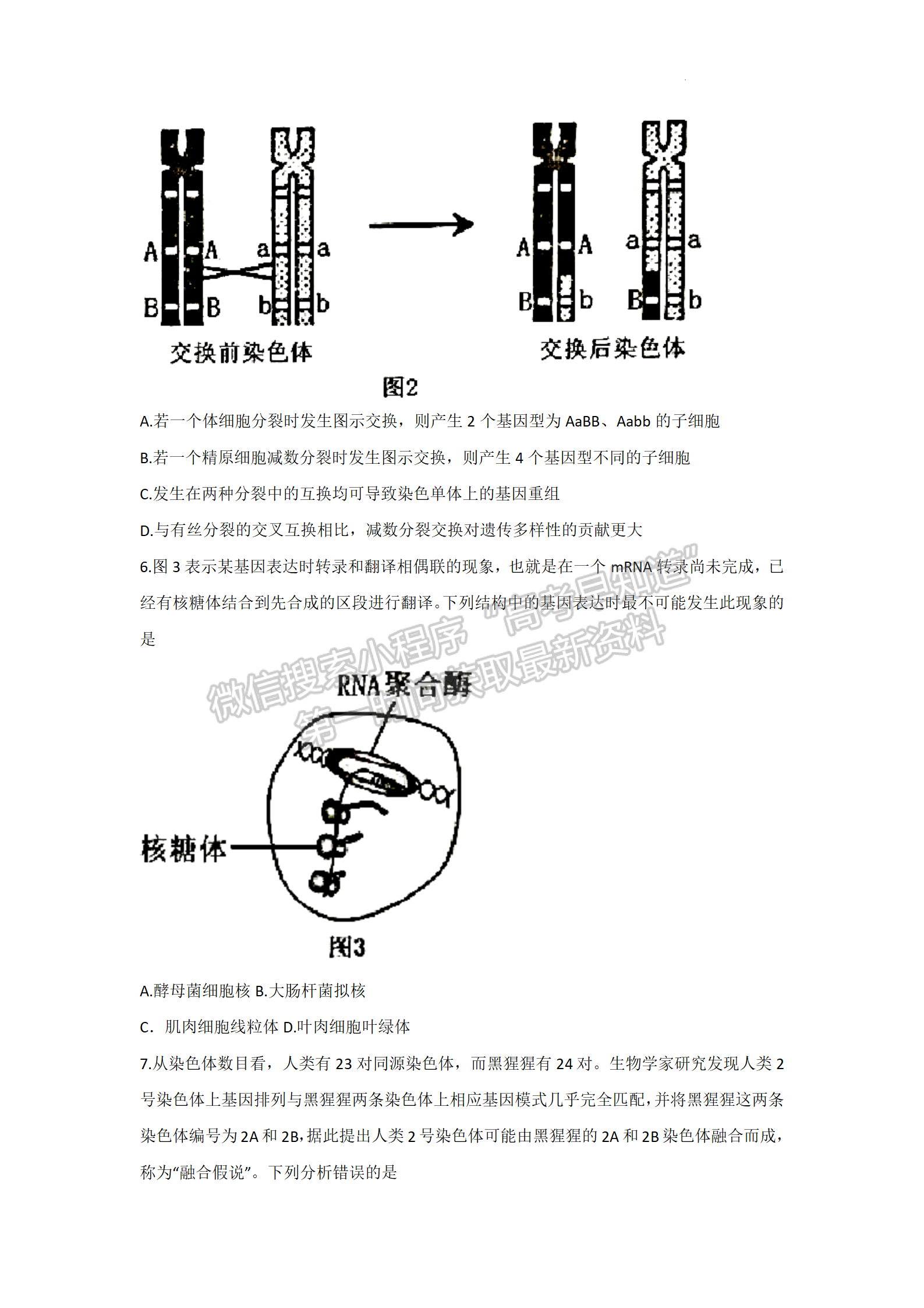 2022廣東佛山二模生物試題及參考答案