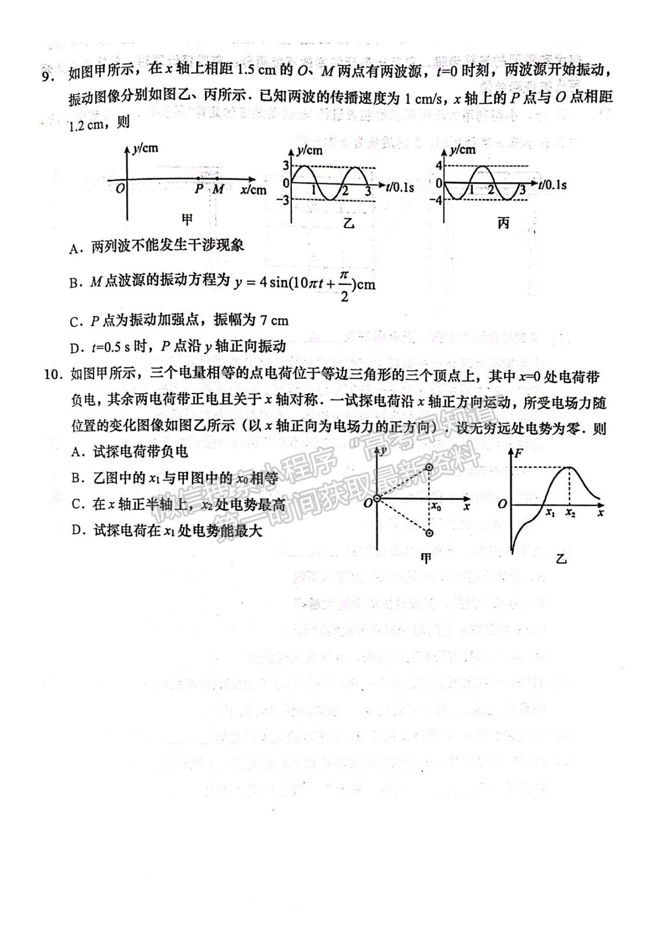 2022屆江蘇如皋市高三第二次適應(yīng)性考試（南通2.5模）物理試題及答案