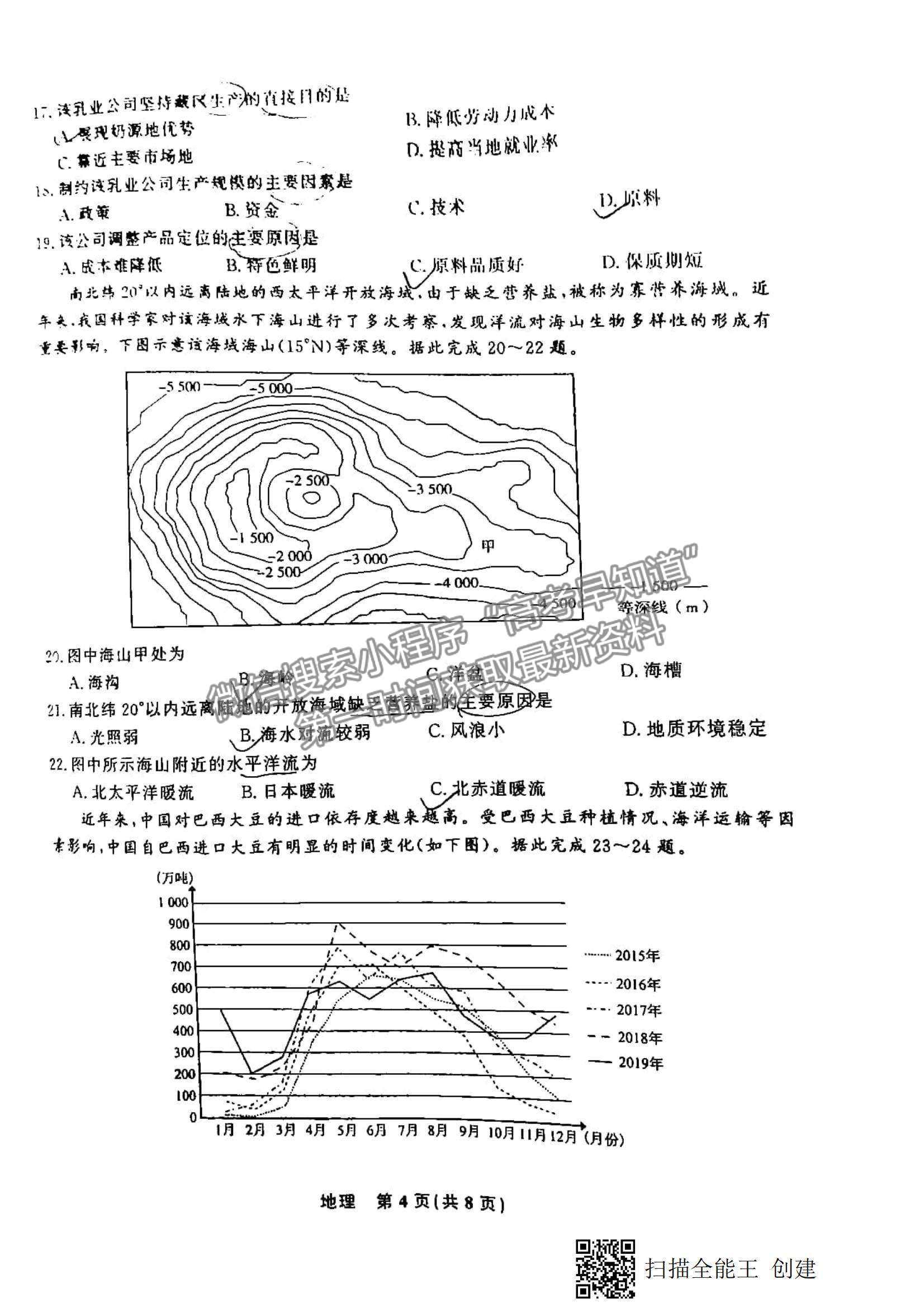 2022江西智學聯(lián)盟體高三聯(lián)考地理試卷及答案