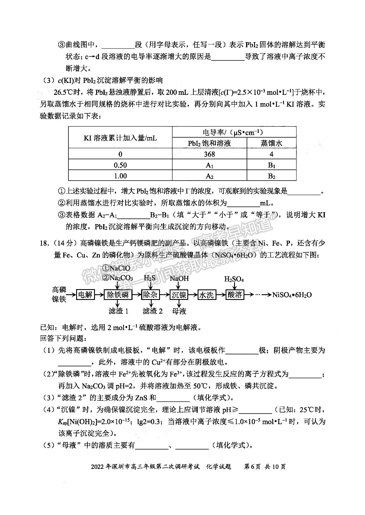 2022深圳二模化學(xué)試題及參考答案