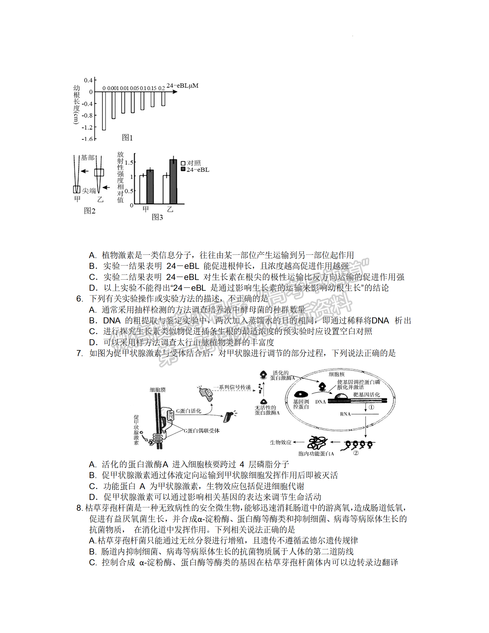 2022湖北部分重點(diǎn)中學(xué)4月聯(lián)考生物試卷及答案