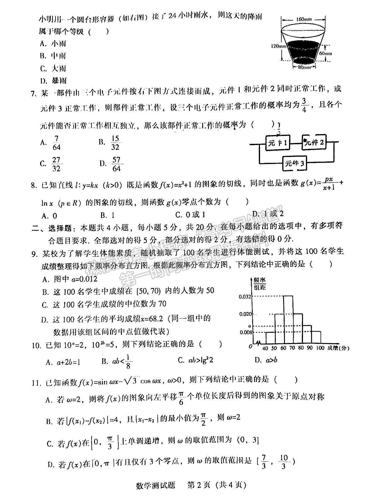 2022韶關(guān)二模數(shù)學(xué)試題及參考答案