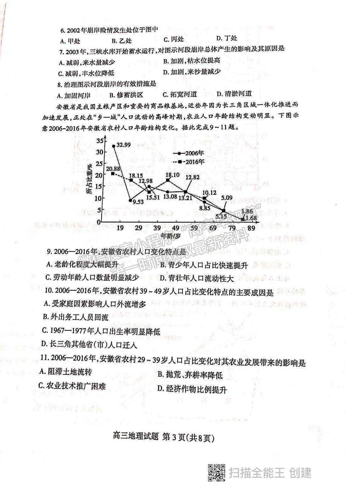 2022山東泰安二模地理試題及參考答案