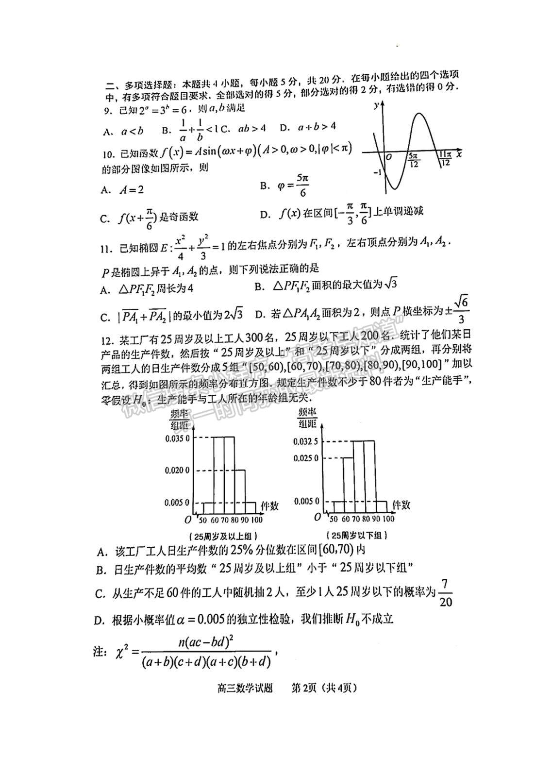 2022山東淄博二模數(shù)學試題及參考答案