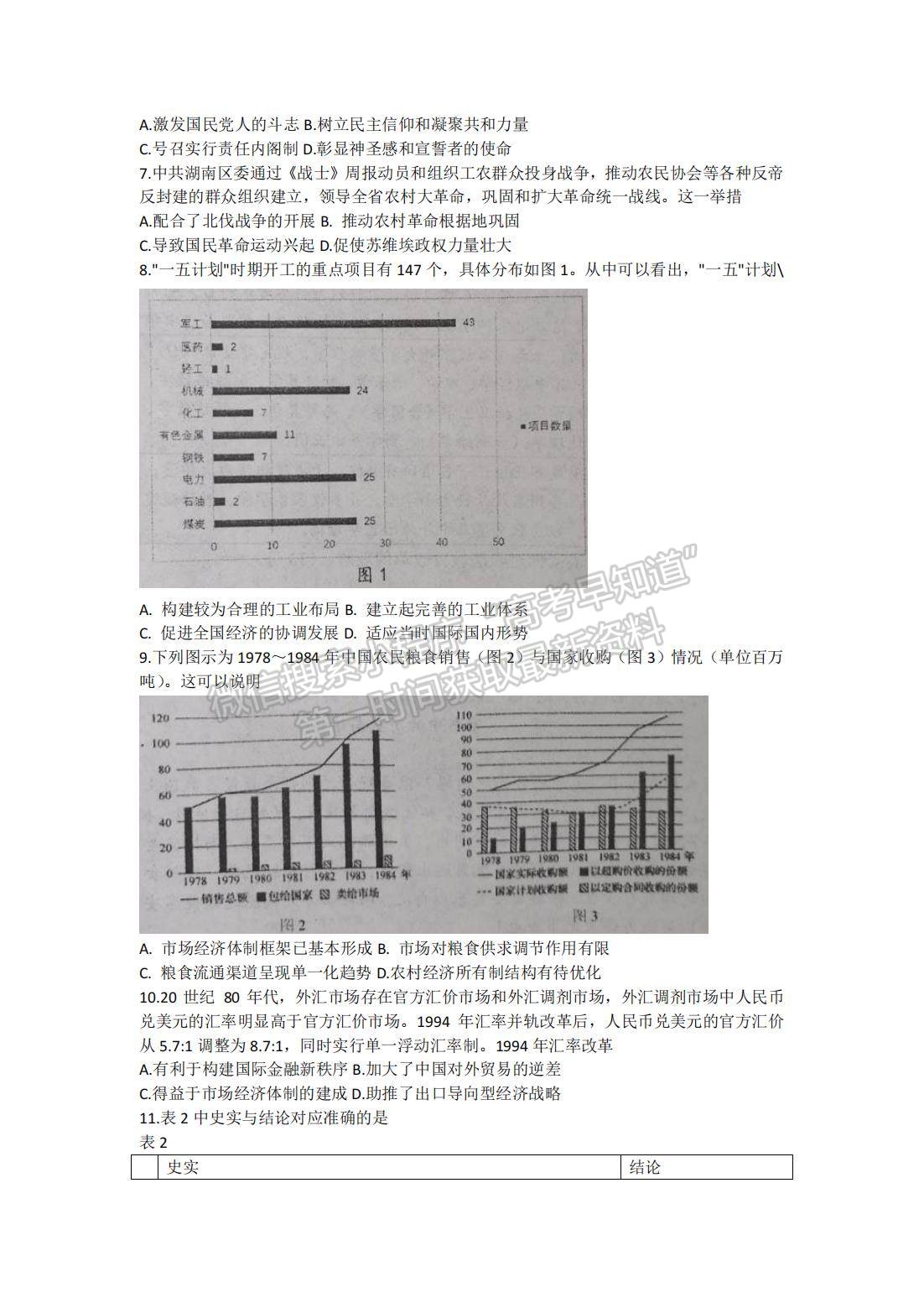 2022山東煙臺(tái)二模歷史試題及參考答案