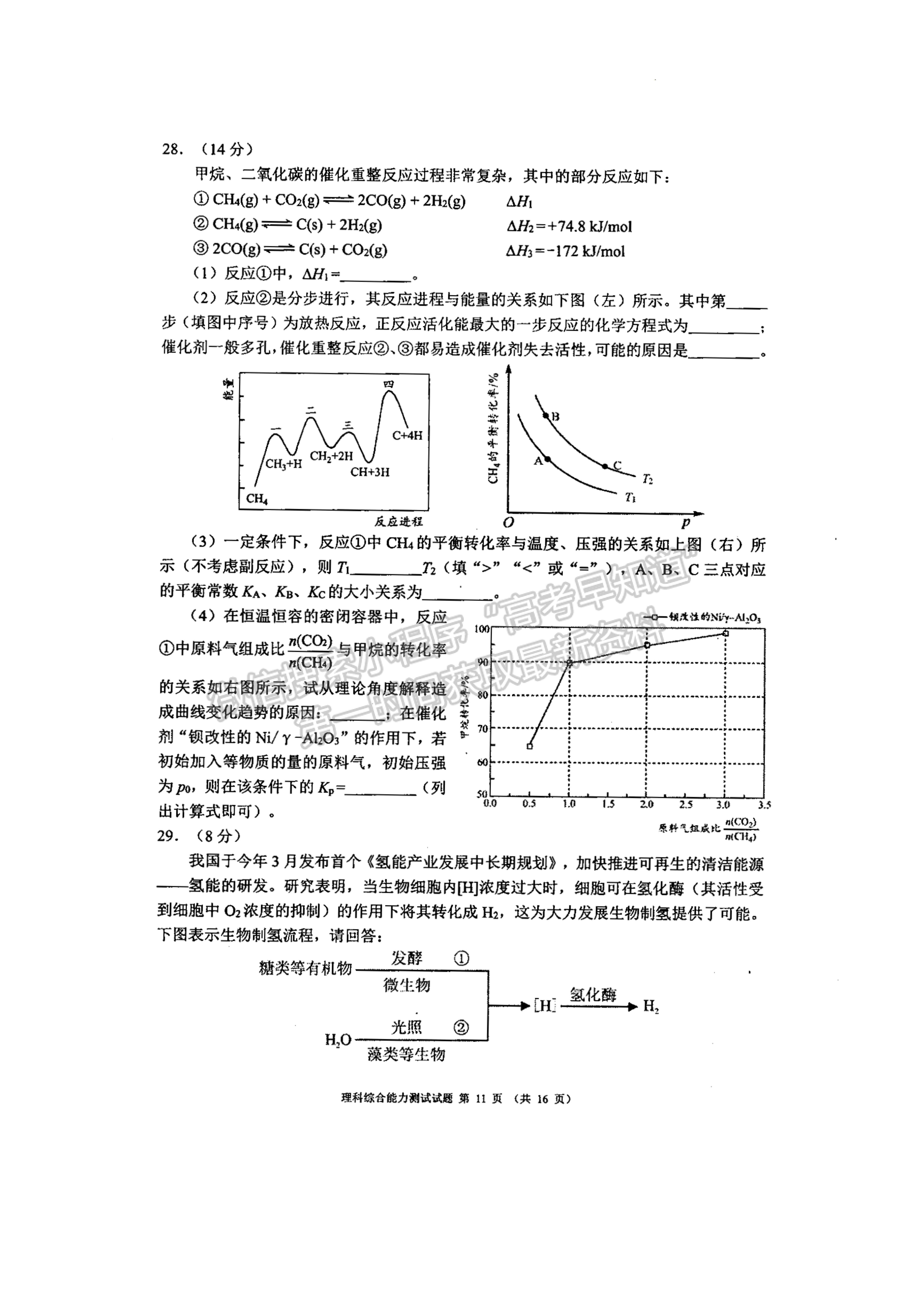 2022四川省大數(shù)據(jù)精準(zhǔn)教學(xué)聯(lián)盟2019級高三第二次統(tǒng)一監(jiān)測理科綜合試題及答案