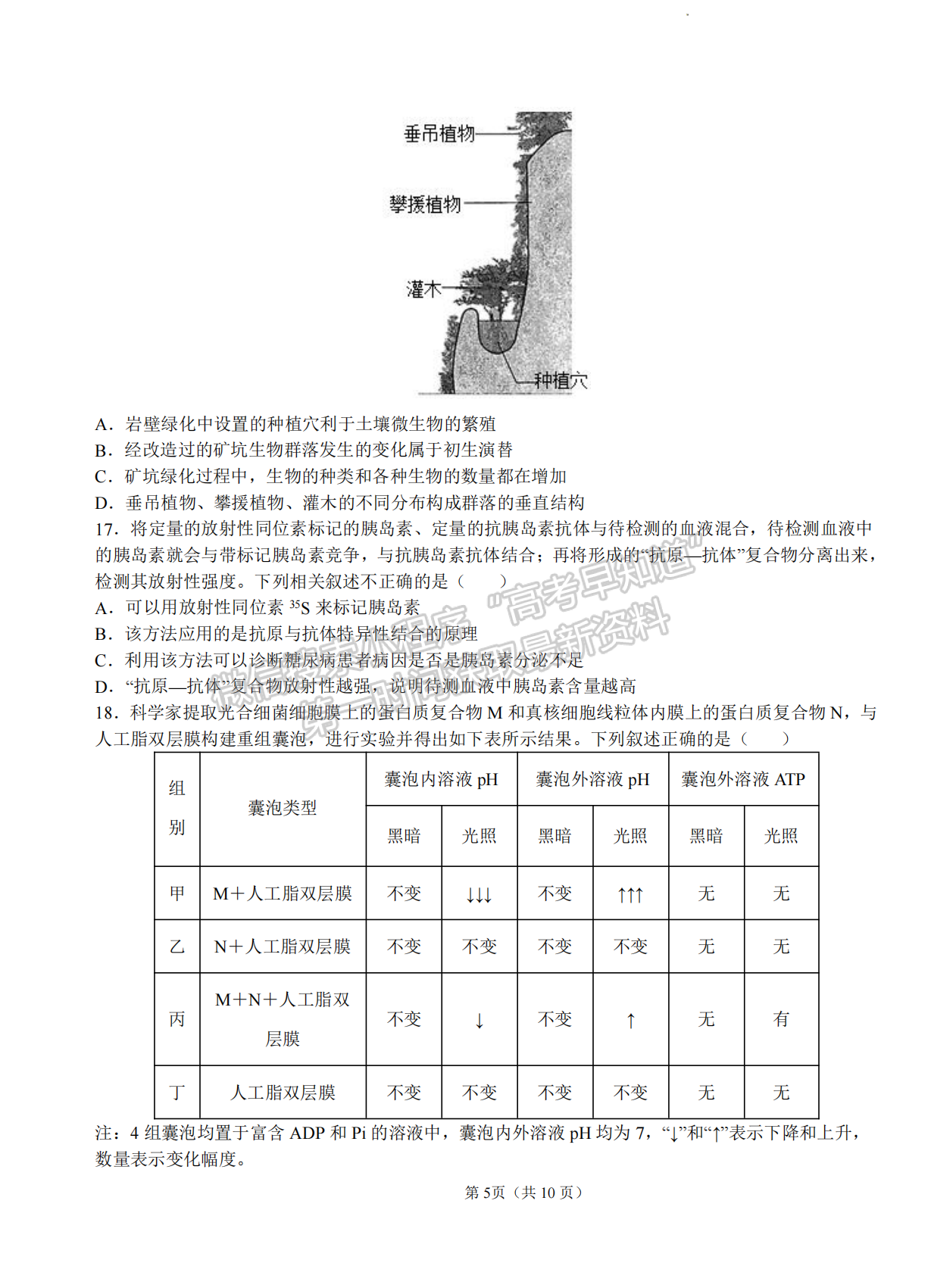 2022湖北襄陽五中適應性考試（一）生物試卷及答案