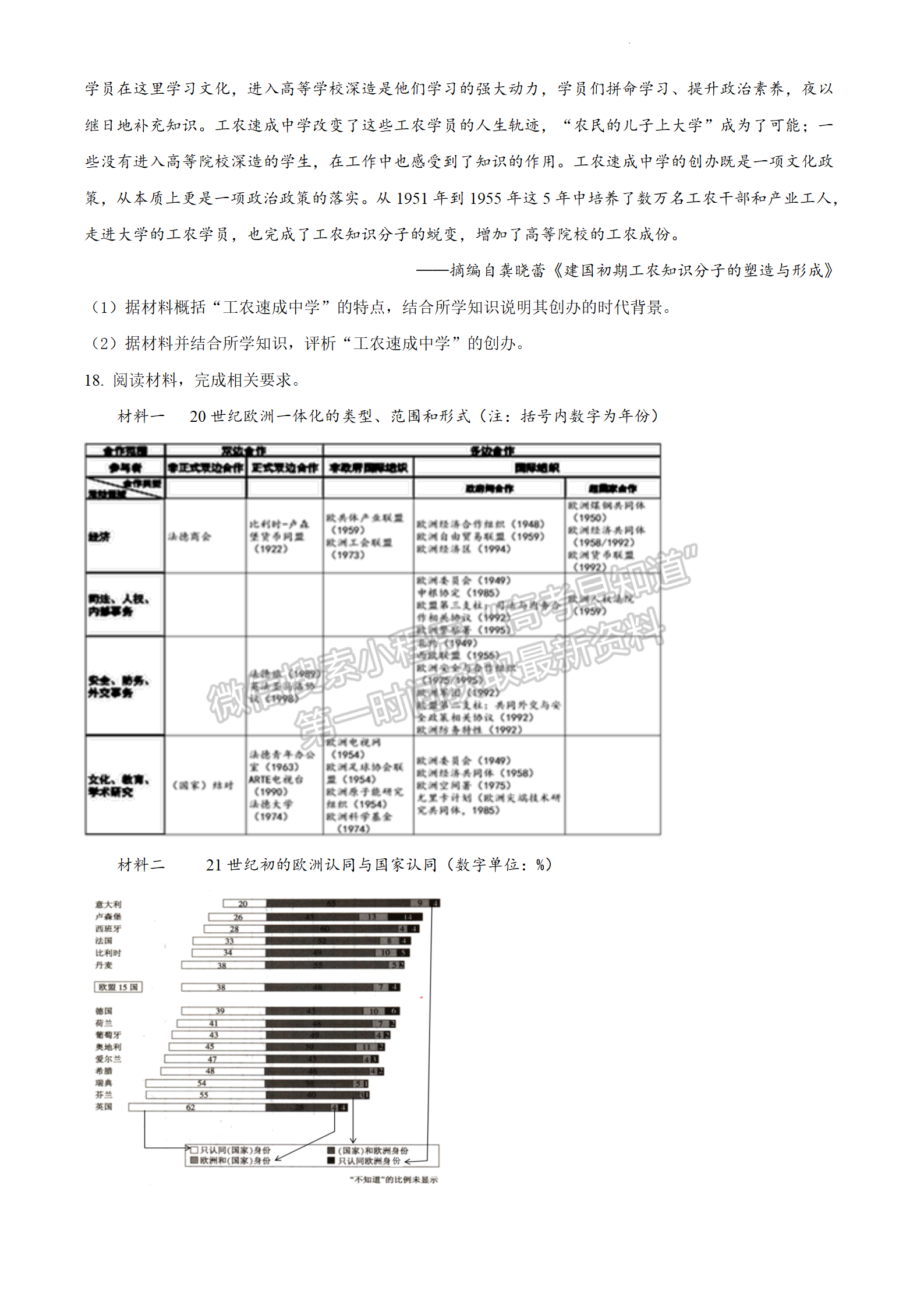 2022江蘇省連云港市高考考前模擬考試（一）歷史試題及答案