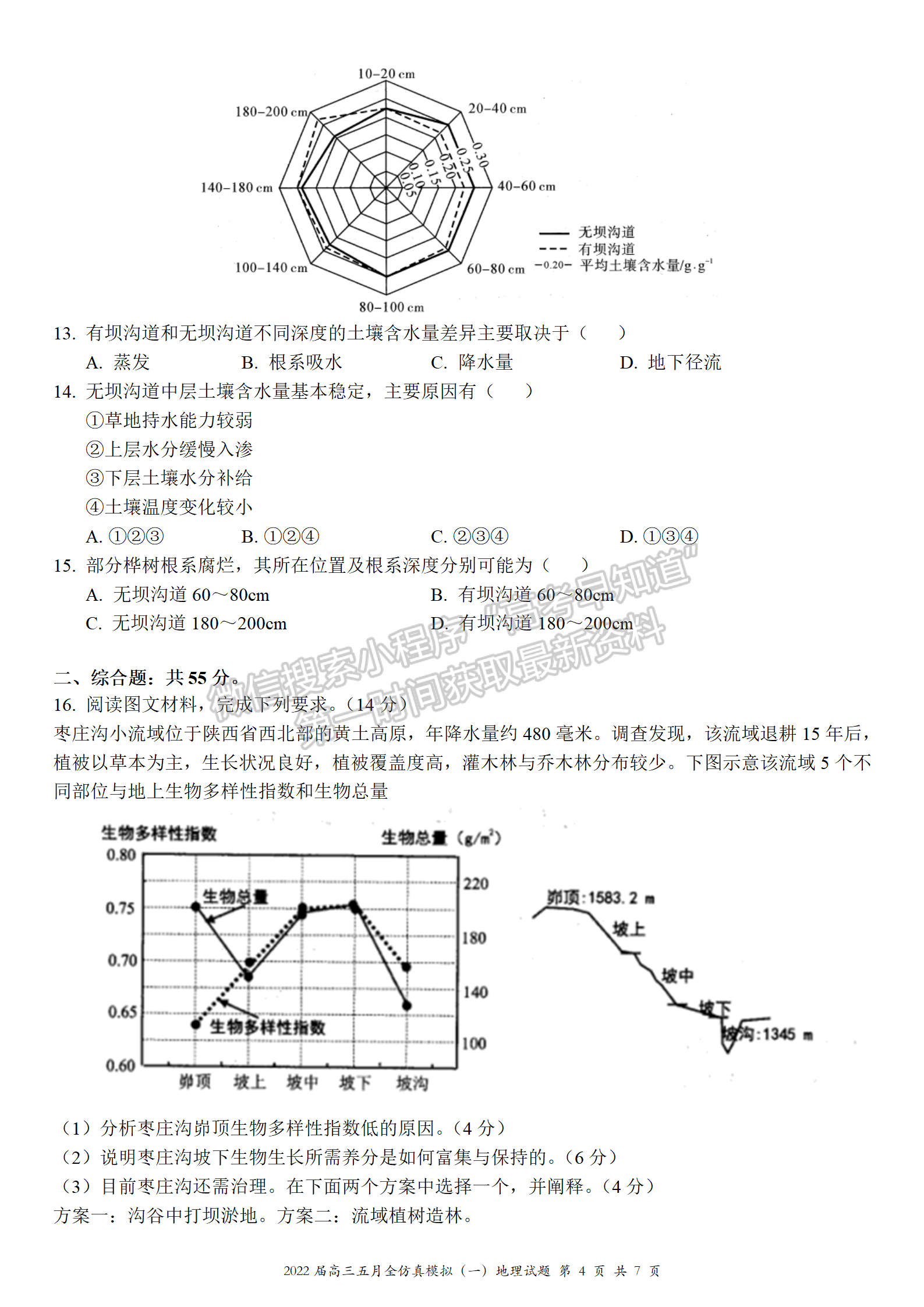 2022湖北武漢二中全仿真模擬（一）地理試卷及答案