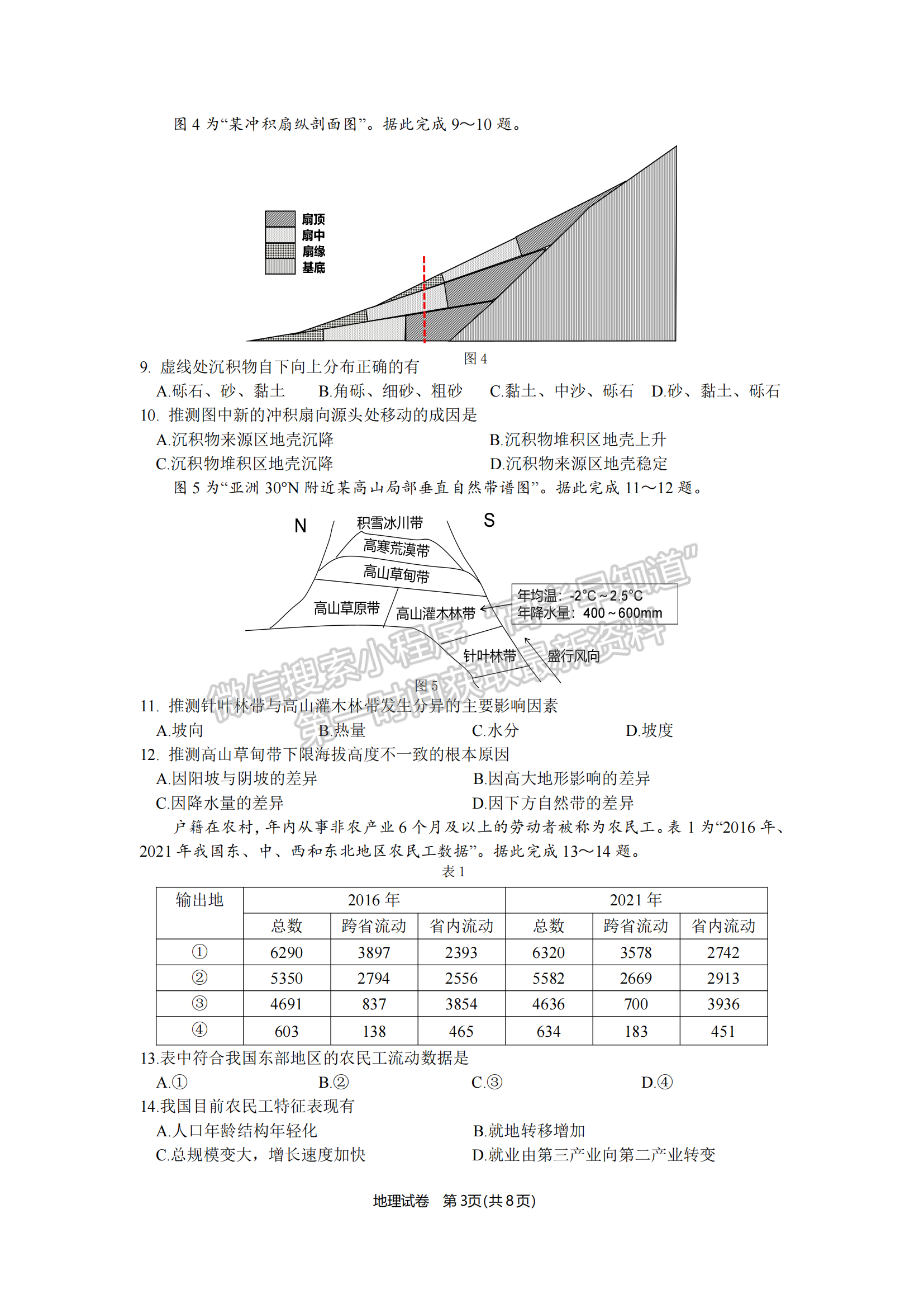 2022届江苏淮安市高三5月模拟考地理试题及答案