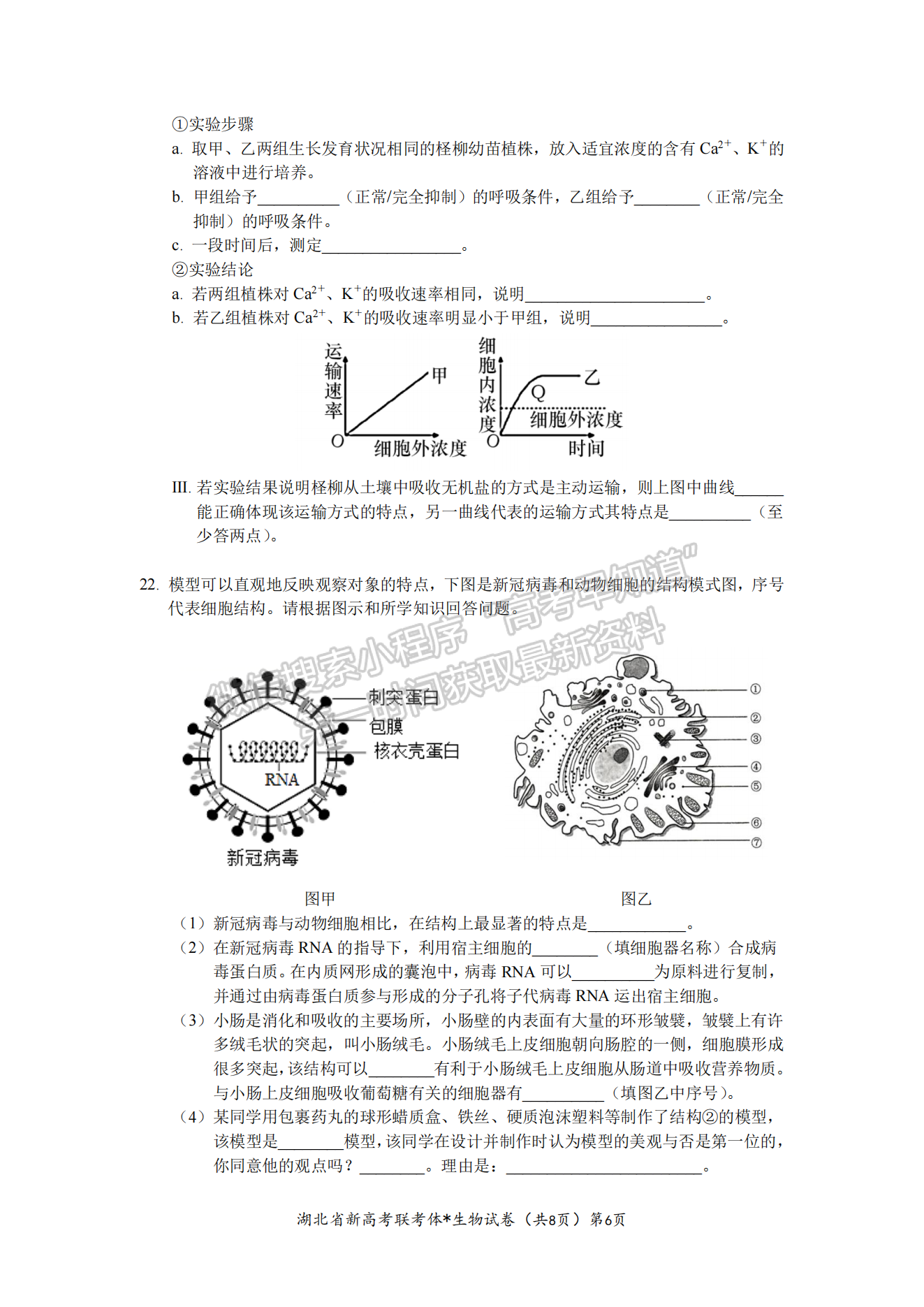 2023湖北荊荊宜三校高三上學(xué)期起點(diǎn)考試生物試卷及答案