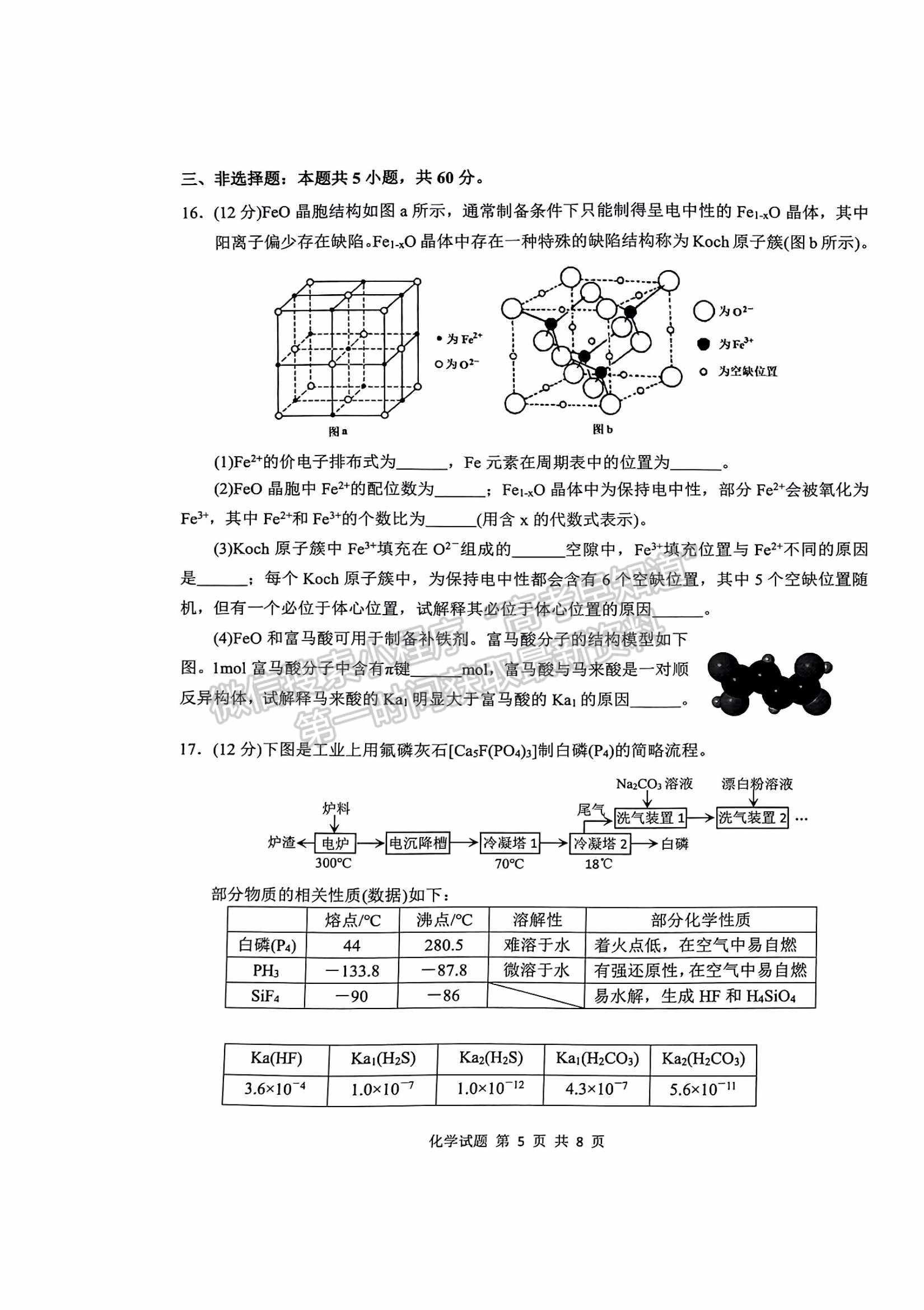 2023山東青島市高三期初檢測化學(xué)試題及參考答案